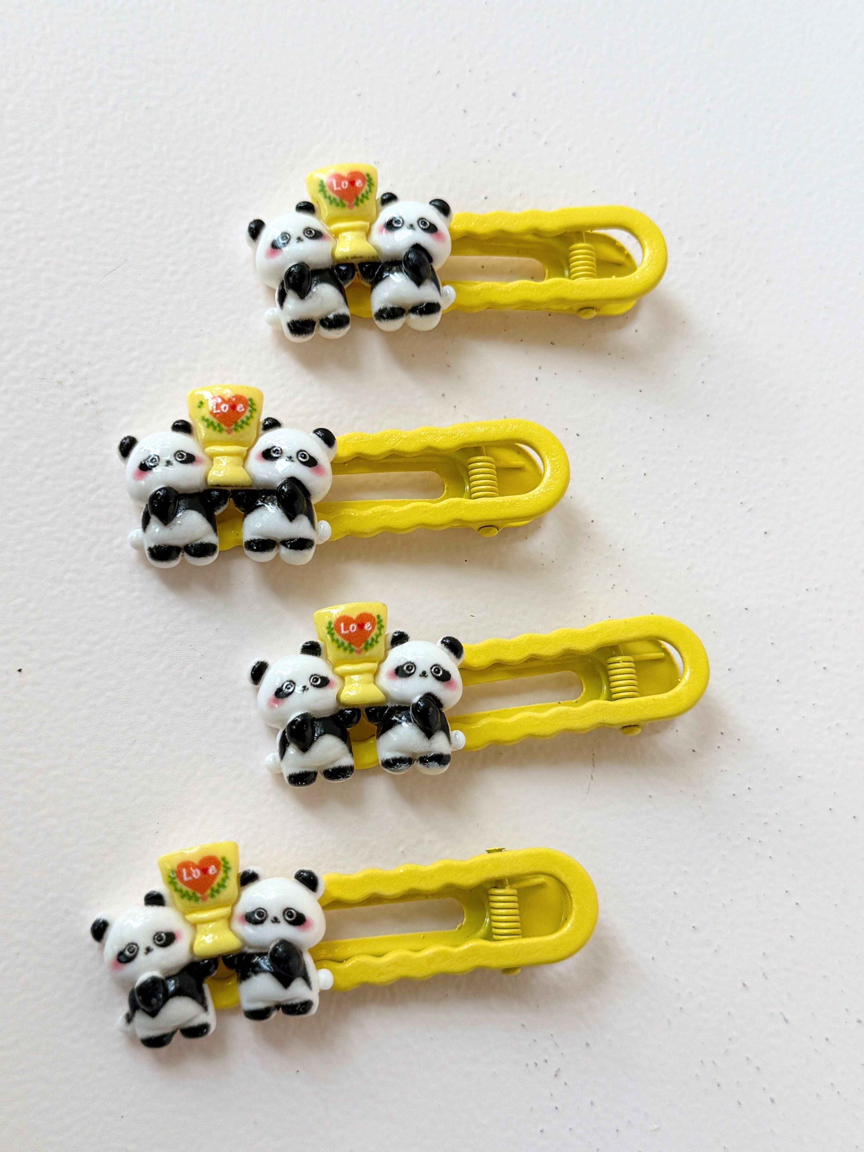 Panda Adorable Hair Clip Set (5-Pack)