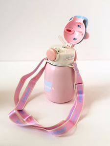 Baysball Sports Bear Water Bottle for Kids – Leakproof, Stainless Steel, with Shoulder Strap