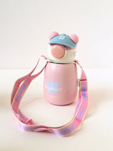 Load image into Gallery viewer, Baysball Sports Bear Water Bottle for Kids – Leakproof, Stainless Steel, with Shoulder Strap
