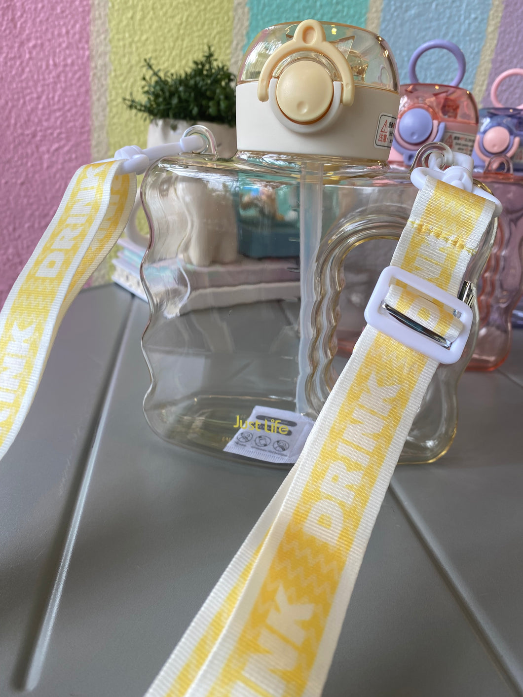 Pastel Transparent Water Bottle- Sale