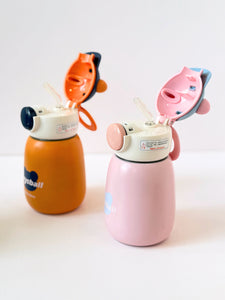 Baysball Sports Bear Water Bottle for Kids – Leakproof, Stainless Steel, with Shoulder Strap
