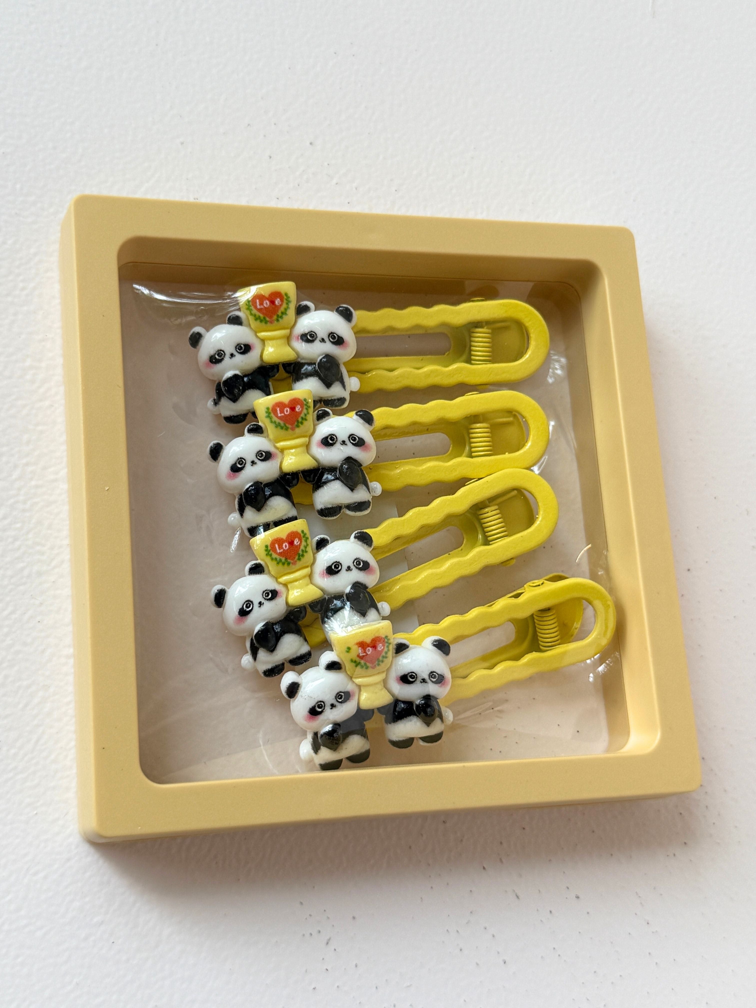 Panda Adorable Hair Clip Set (5-Pack)