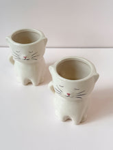 Load image into Gallery viewer, Whiskered Charm Ceramic Cat Mug/Planter
