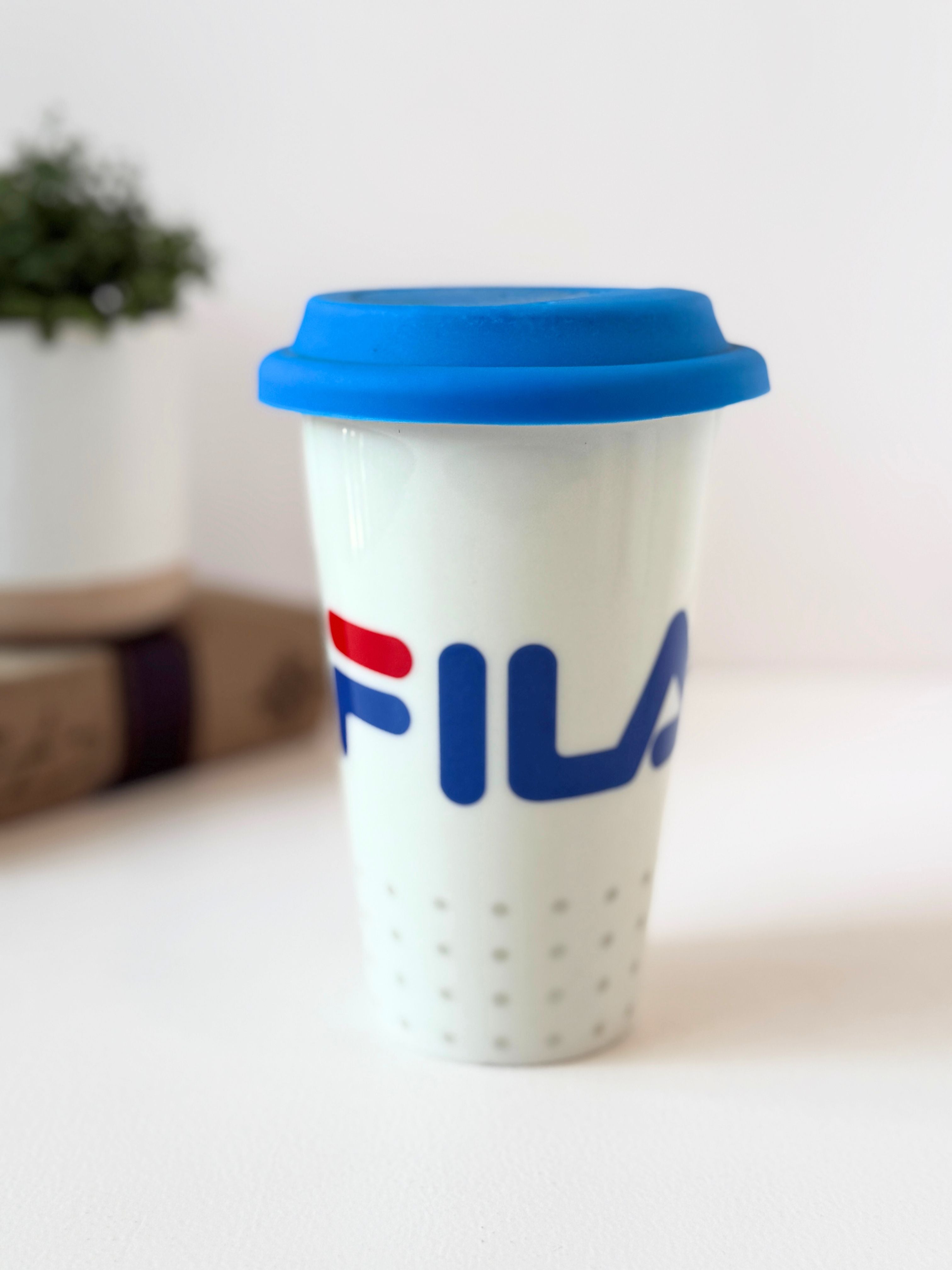 Stylish Ceramic Travel Coffee Cup with Silicone Lid