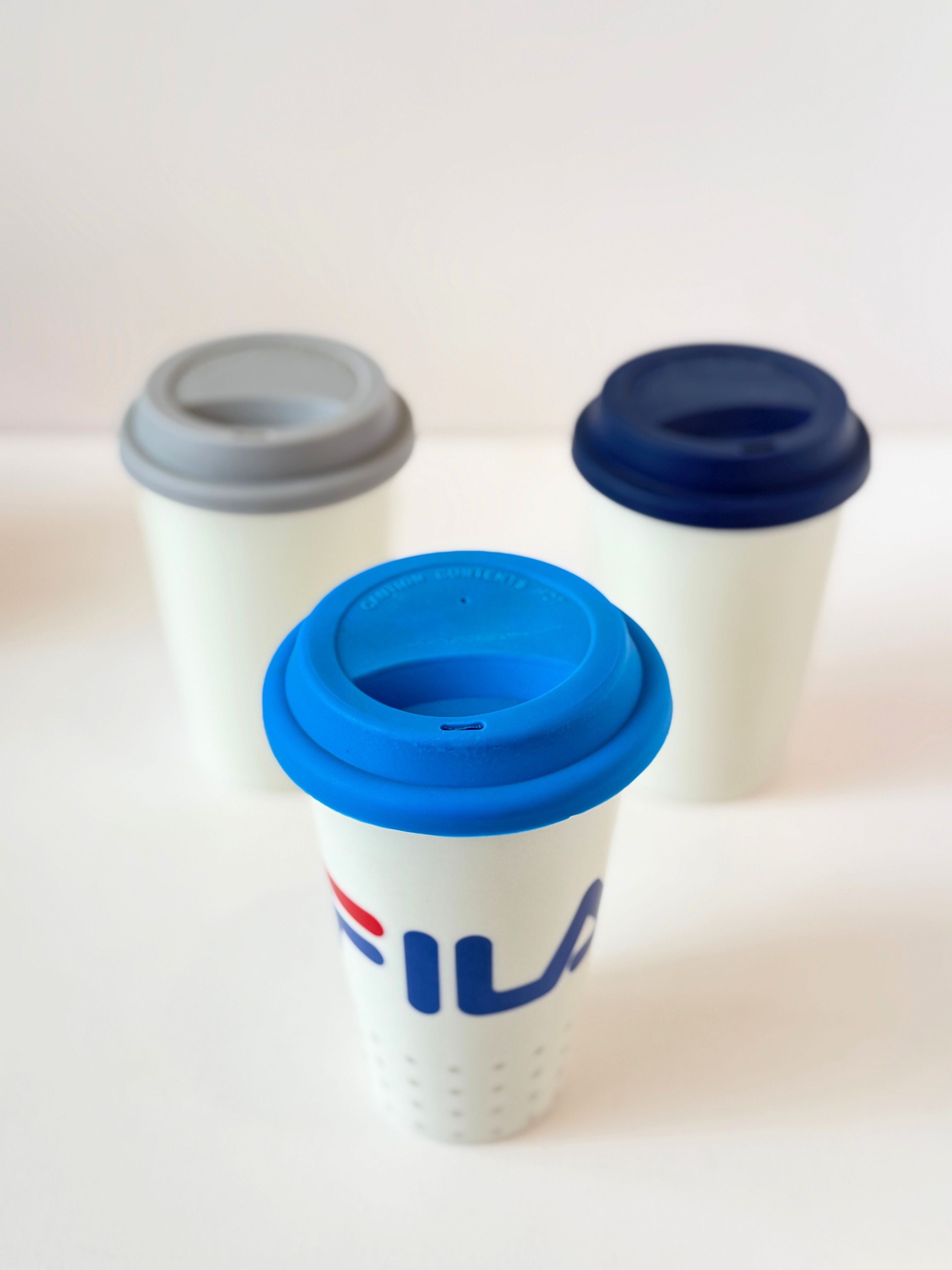 Stylish Ceramic Travel Coffee Cup with Silicone Lid