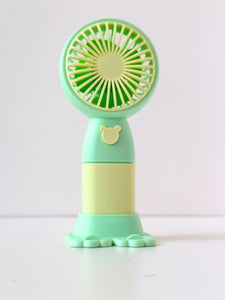 Cute Portable Mini Handheld Fan for Kids – USB Rechargeable with Charging Cable – Quiet & Lightweight