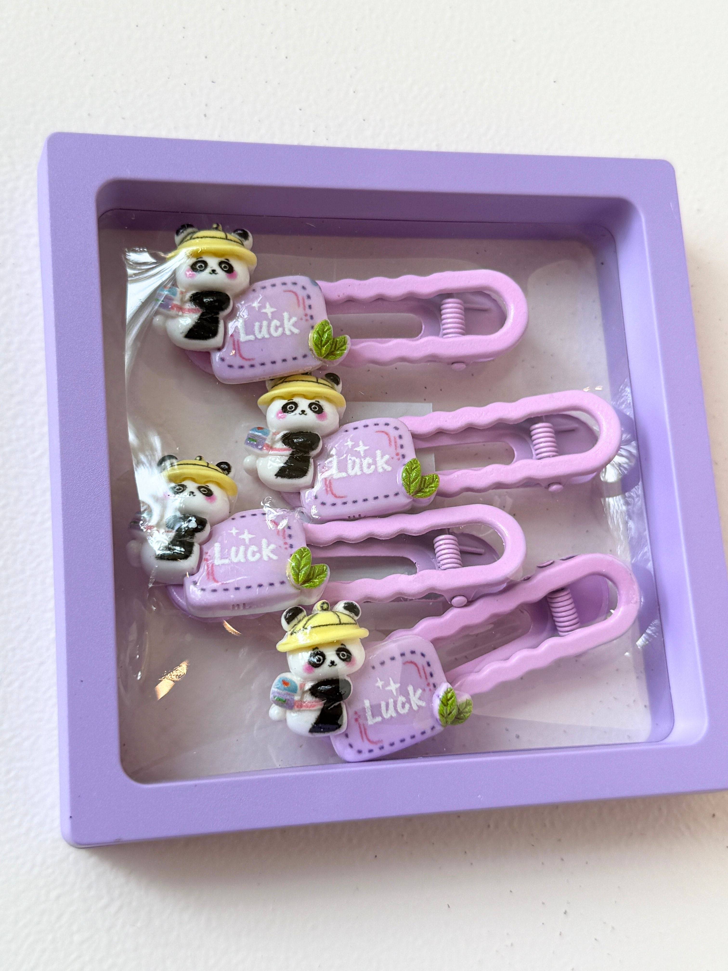 Panda Adorable Hair Clip Set (5-Pack)