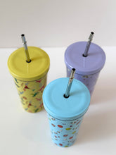 Load image into Gallery viewer, Stainless Steel Kids Tumbler with Straw – Fun Print Designs
