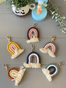 Macrame Rainbow Keychain