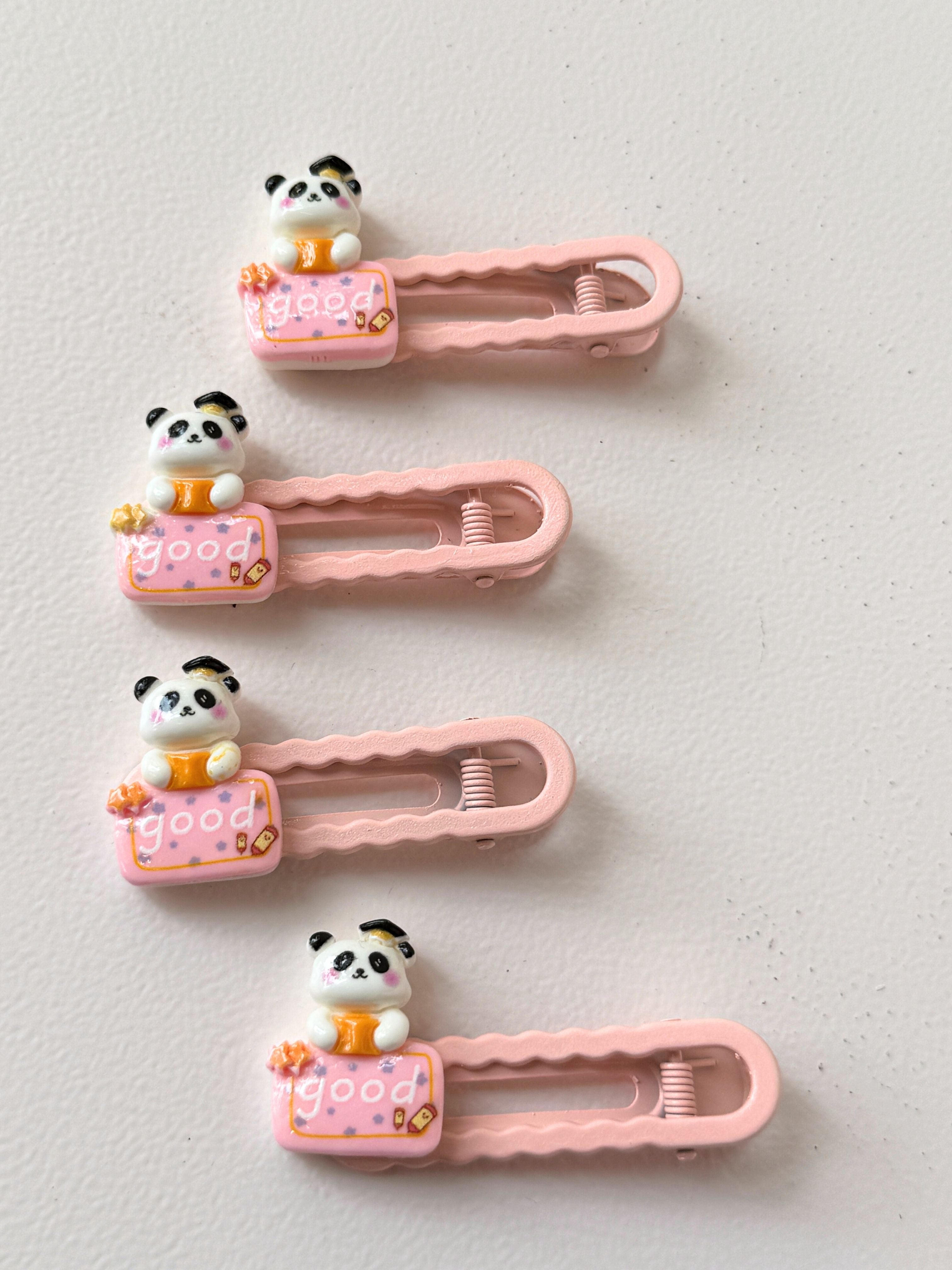 Panda Adorable Hair Clip Set (5-Pack)