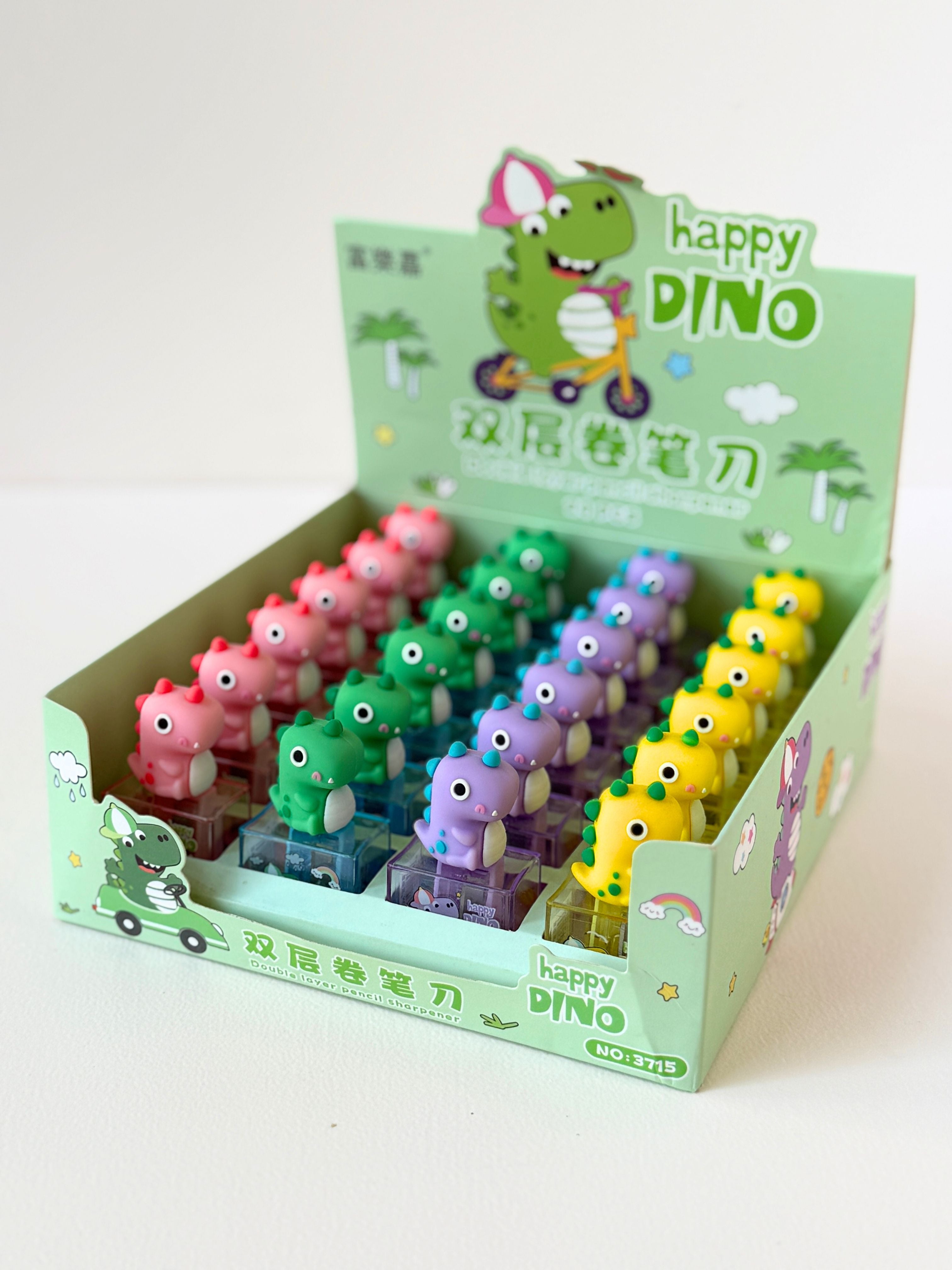Happy Dino Pencil Sharpener – Cute & Colourful Buddy for Your Desk