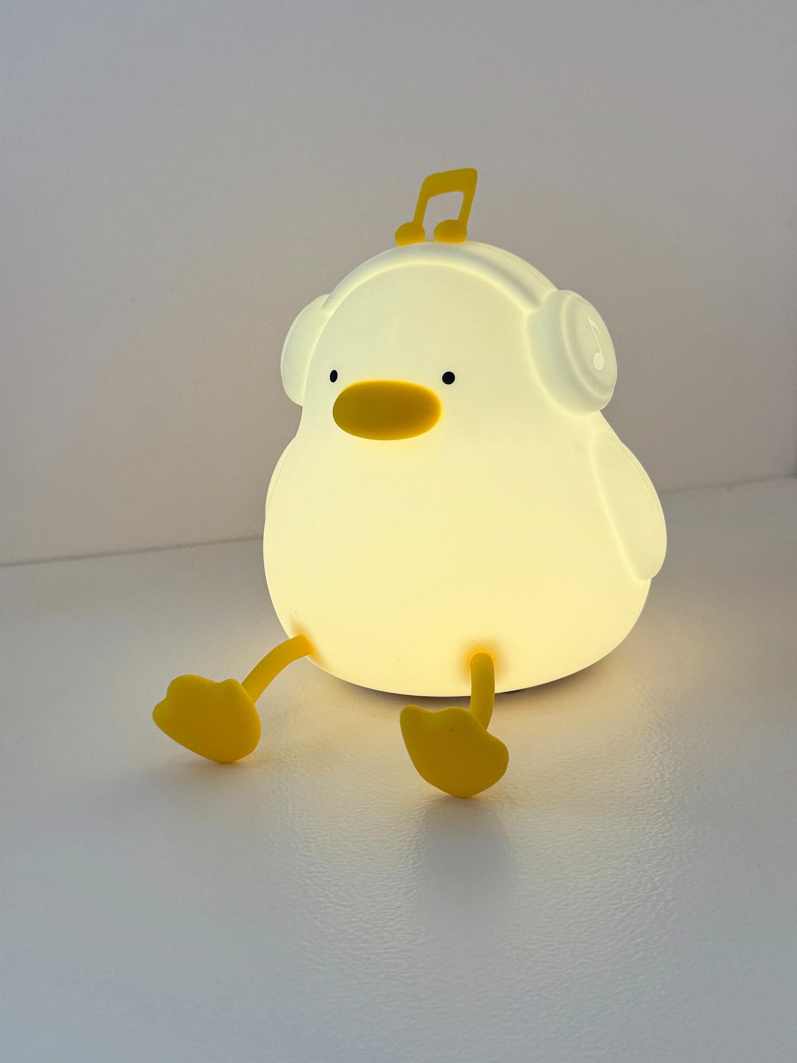 Quirky Duck Silicone Touch Lamp – Music Vibes Edition