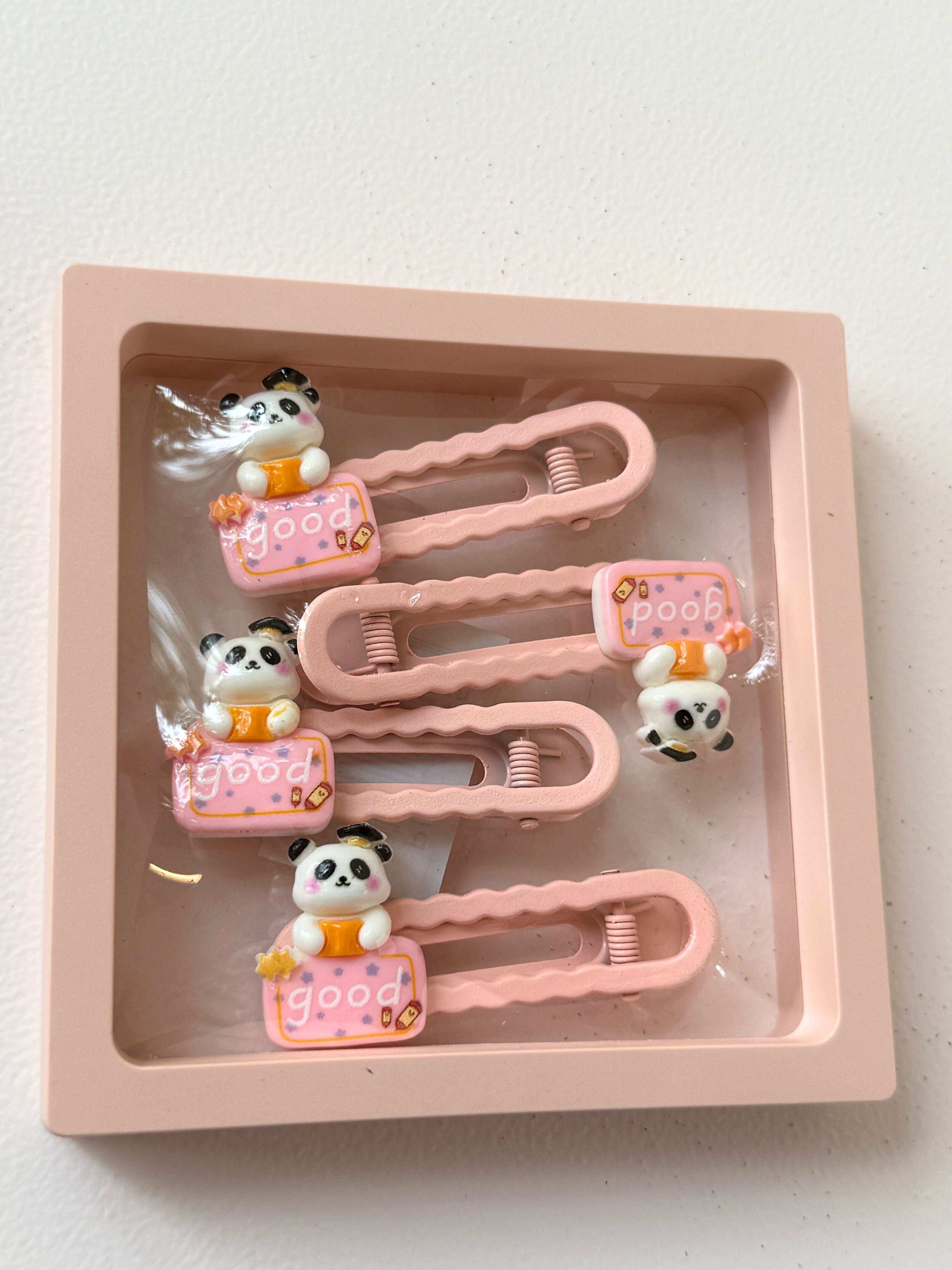 Panda Adorable Hair Clip Set (5-Pack)