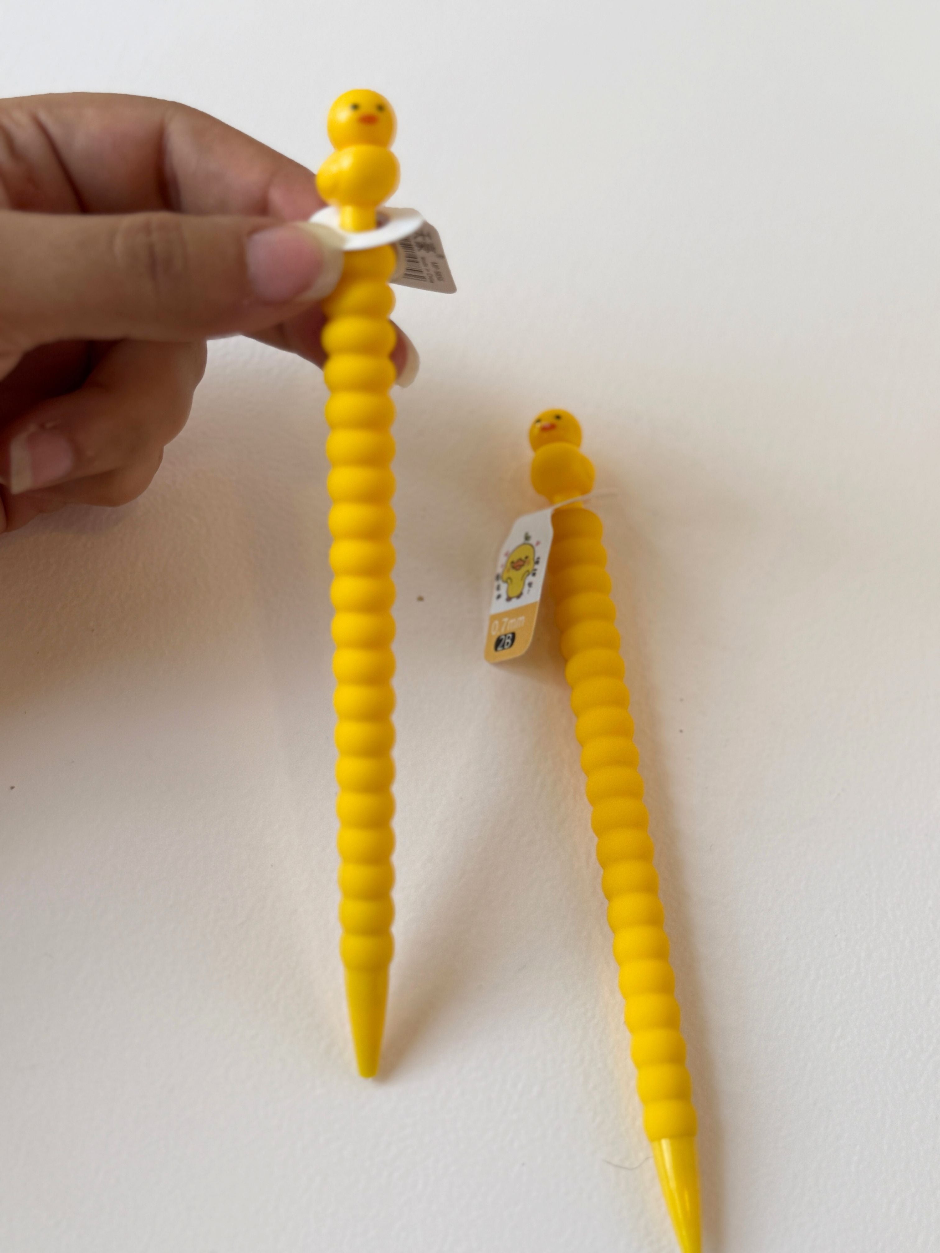 Cute Duck Mechanical Pencil – 0.7mm, Fun Spiral Grip, Refillable