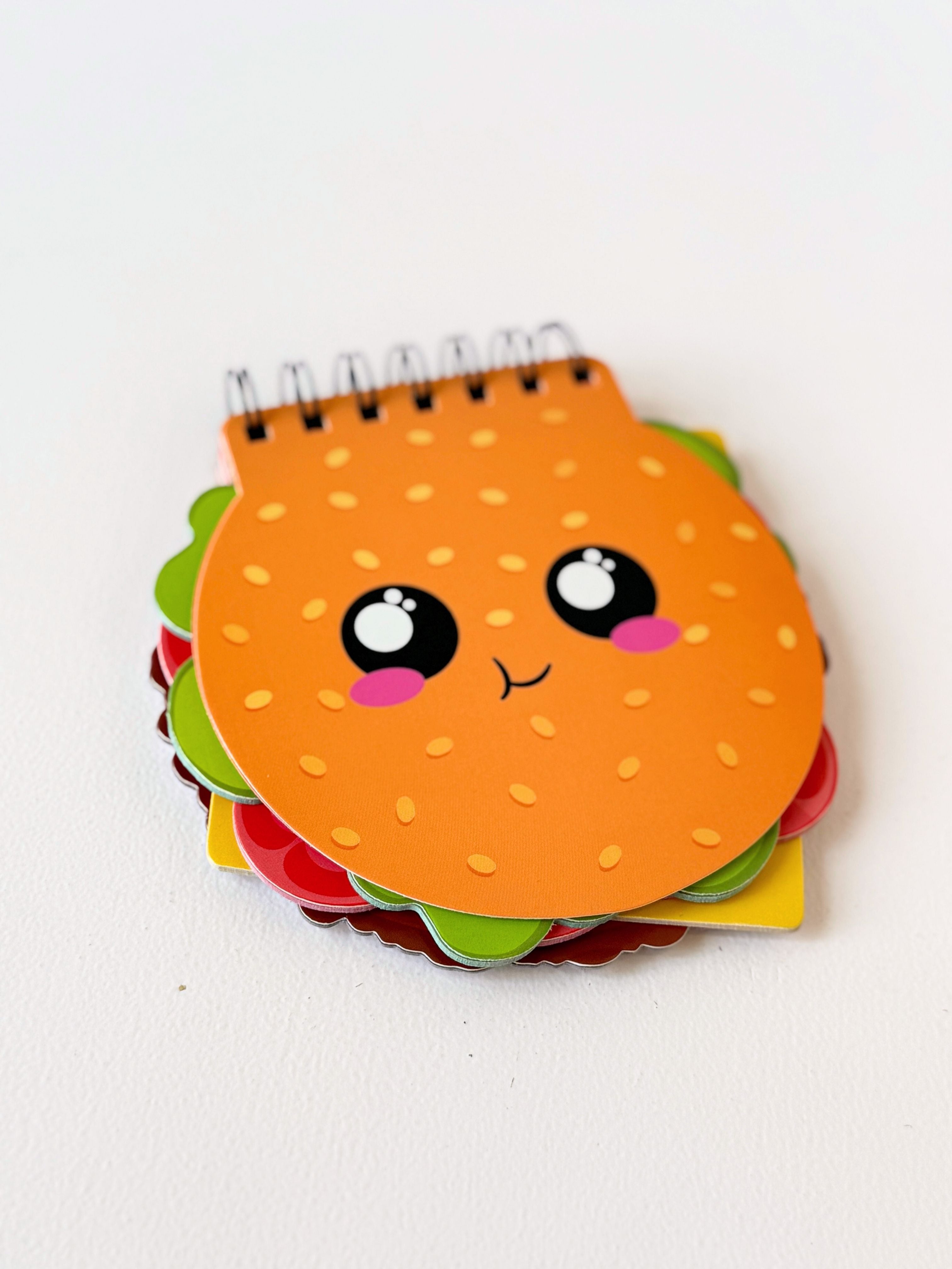 Foodie Spiral Notebook – Burger or Sandwich Design