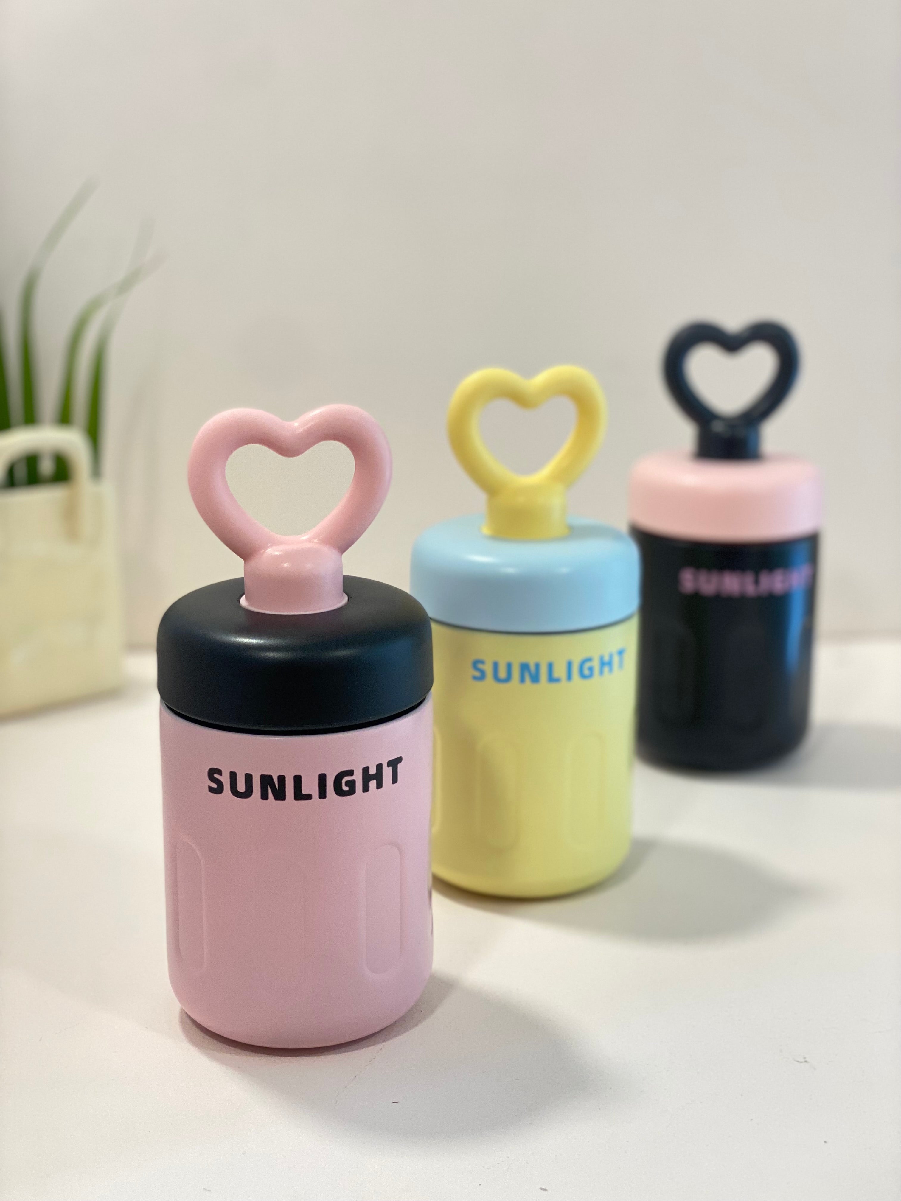 Sunlight HeartHandle™ Reusable Tumbler Cup – 12oz Cute Leakproof Travel Mug