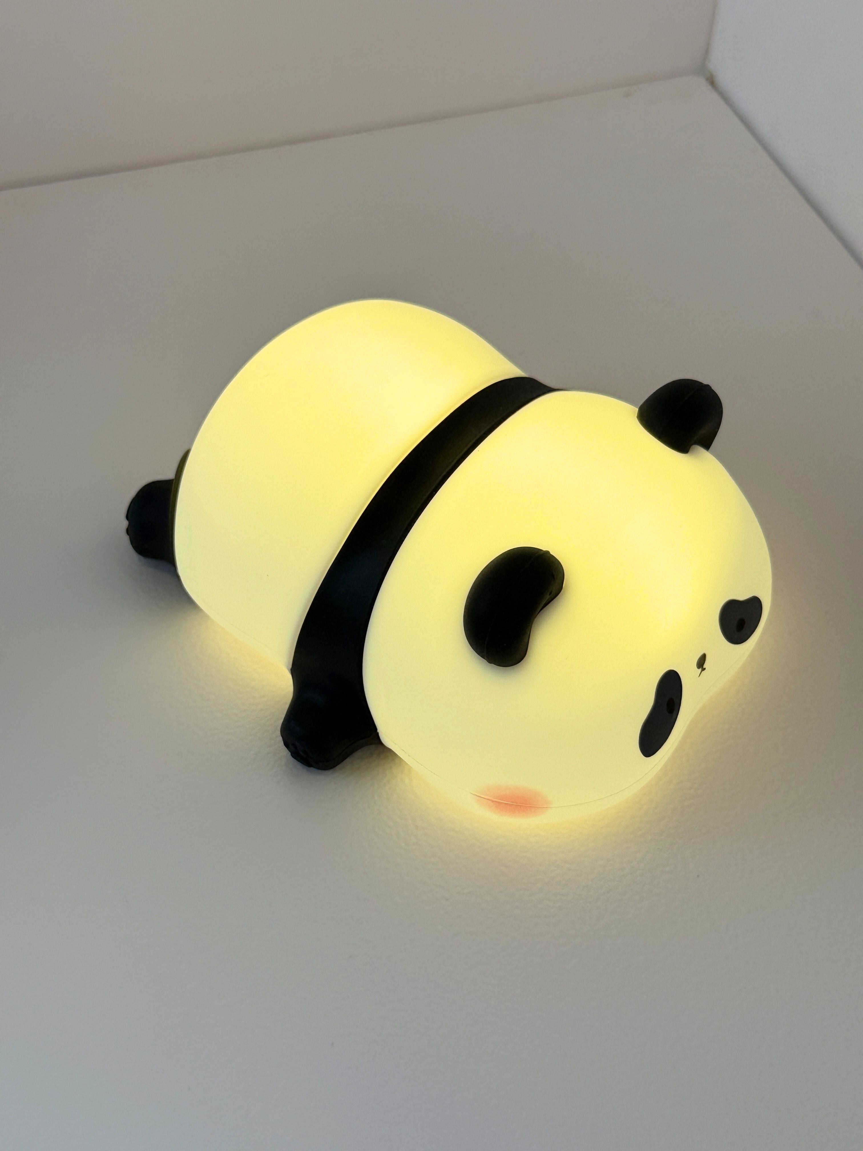 Sleepy Panda Silicone Touch Lamp – Soft Glow Night Companion
