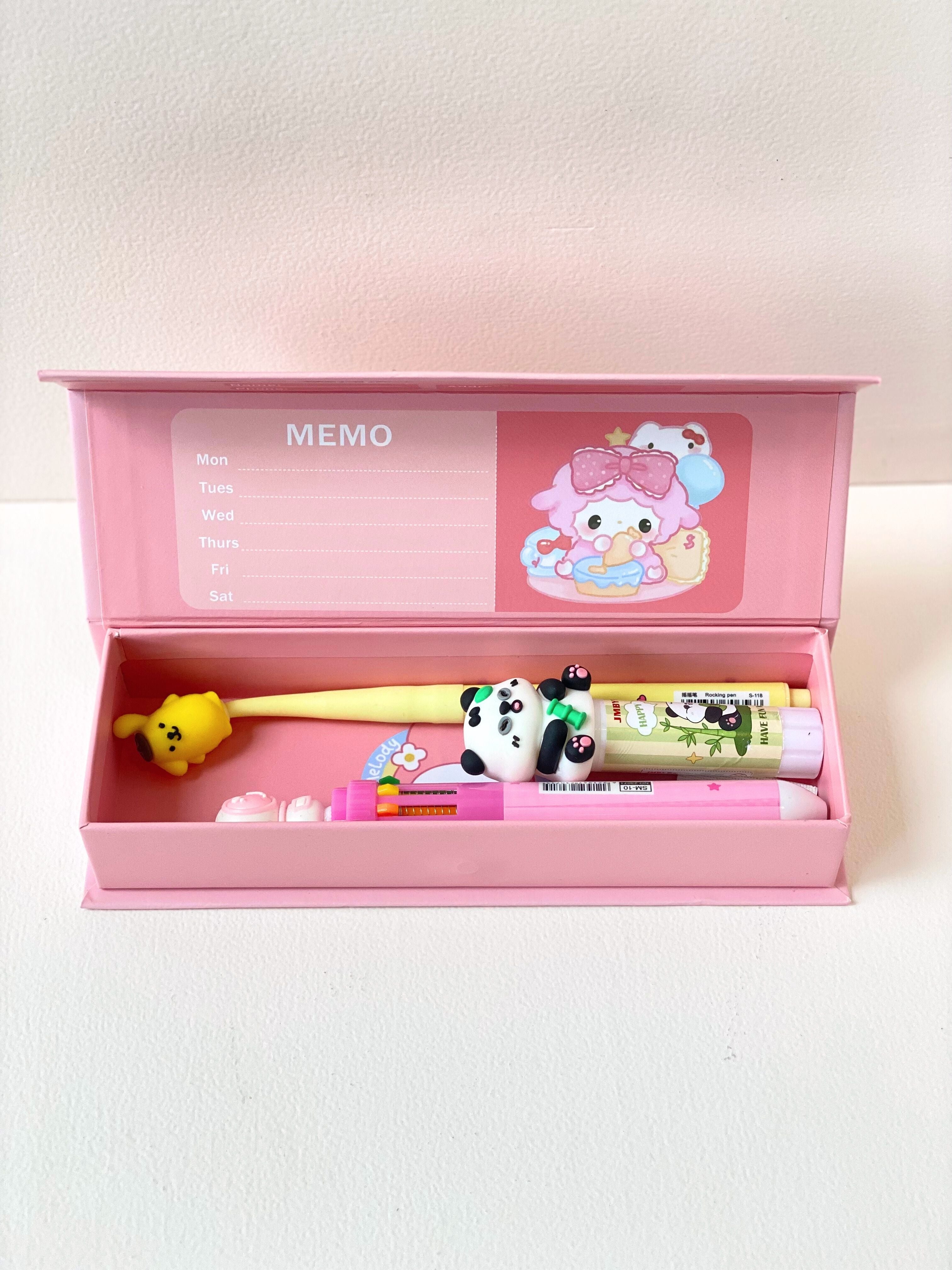 Cute Cartoon Pencil Box – Space & Kawaii Characters