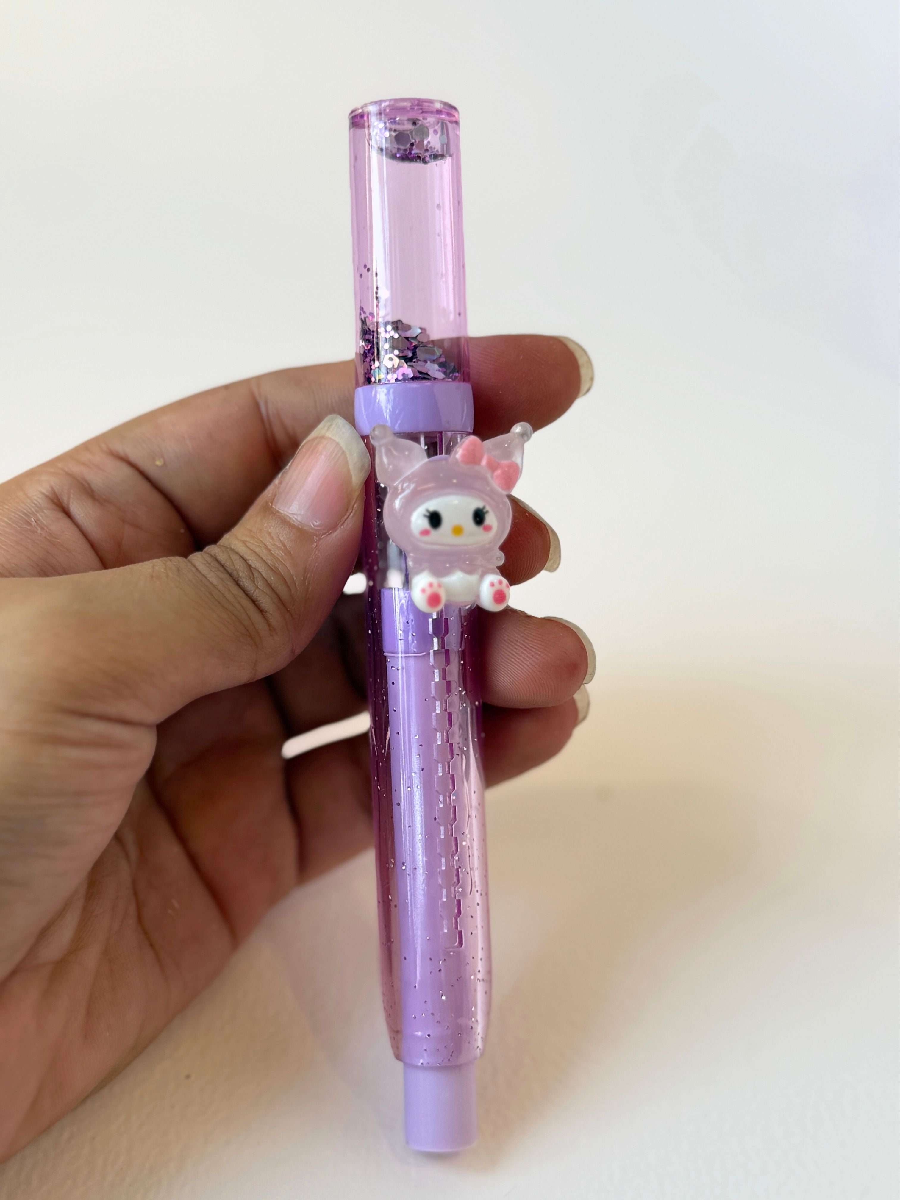 Kawaii Character Glitter Liquid Push Eraser