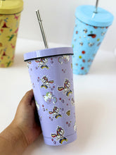 Load image into Gallery viewer, Stainless Steel Kids Tumbler with Straw – Fun Print Designs
