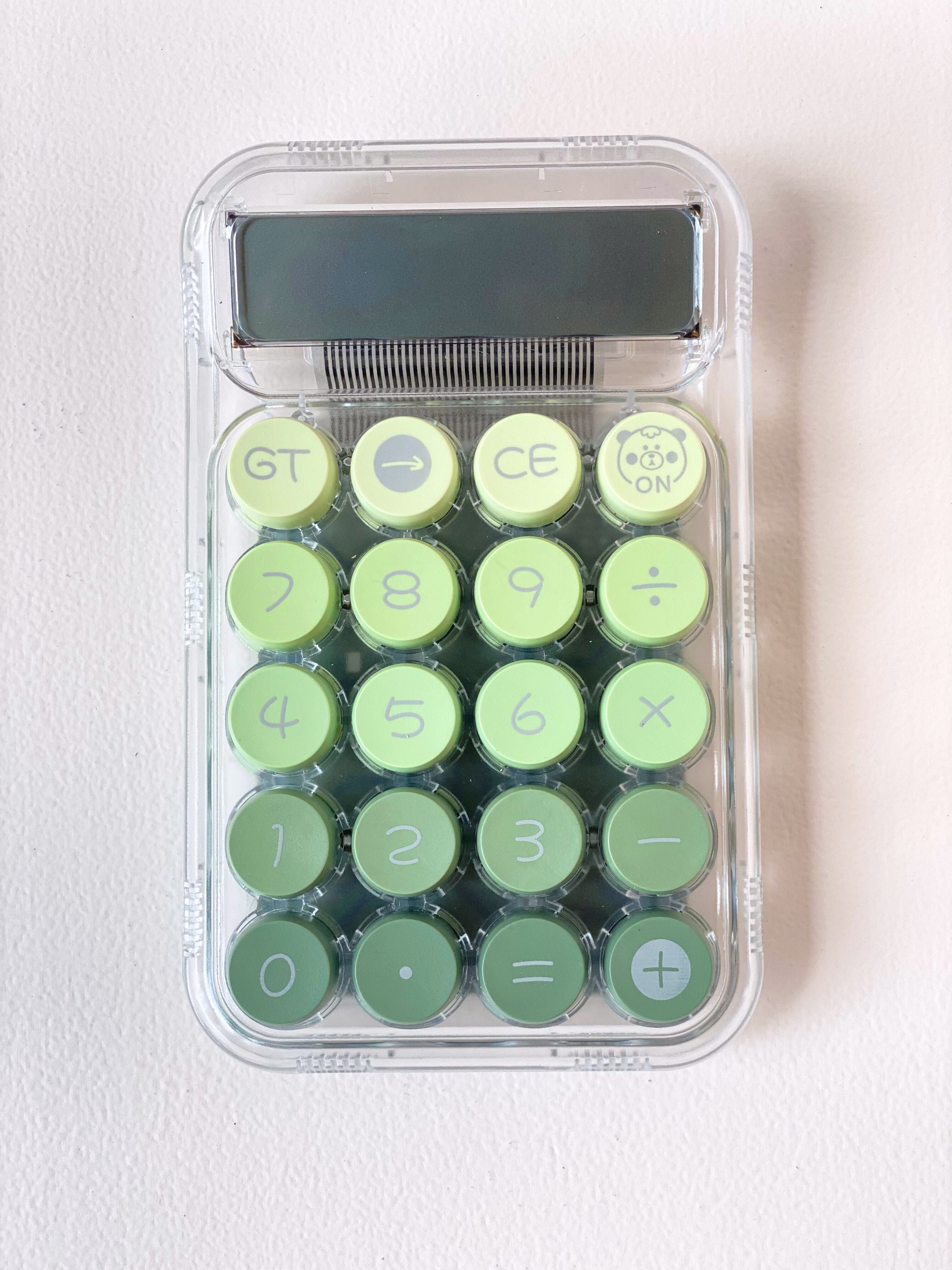 Transparent Aesthetic Retro Button Calculators