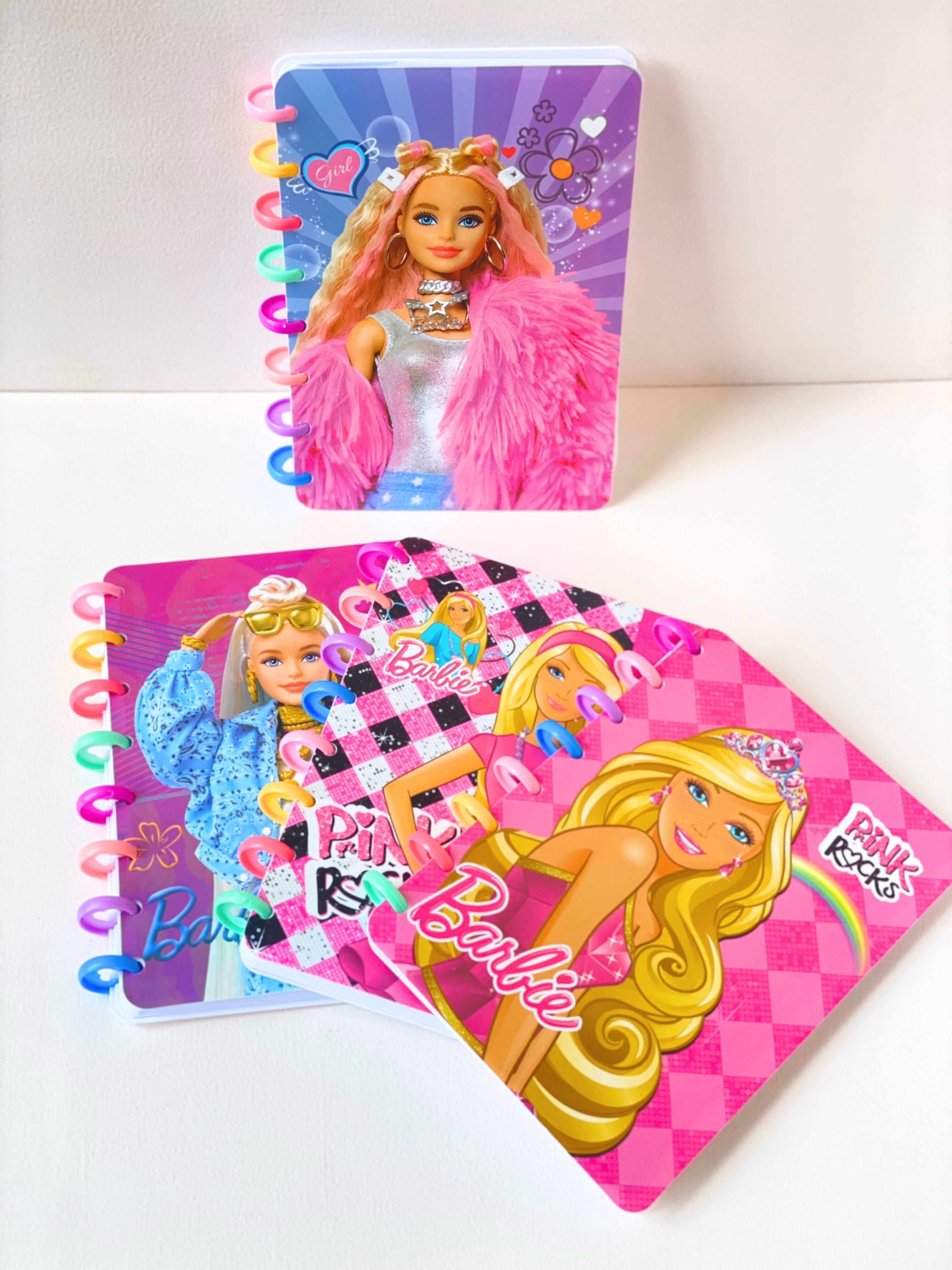 Barbie Rainbow Ring Spiral Notebook – Ruled Pages | A6 Size | Cute School & Stationery Gift