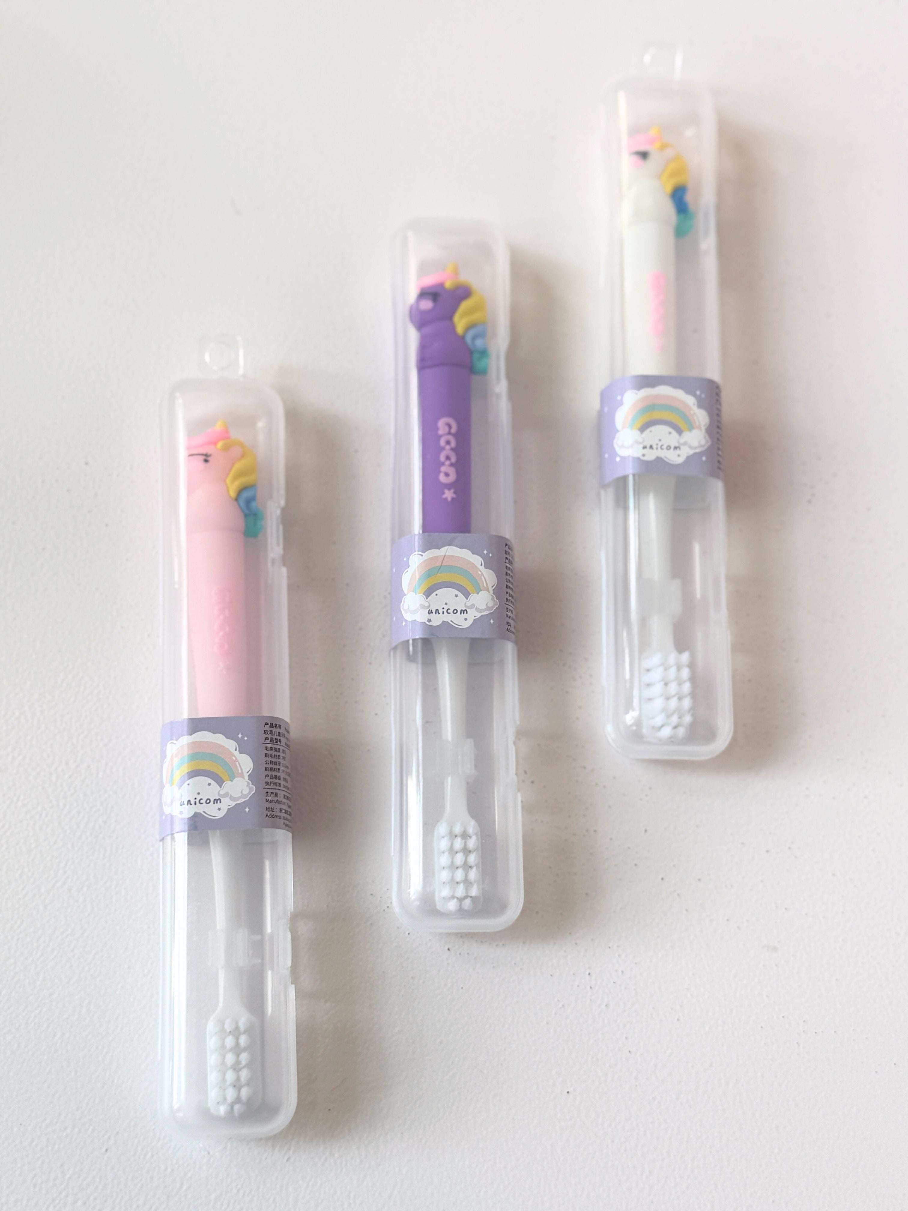 Unicorn Kids Travel Toothbrush – Soft Bristles, Cute Design, with Carrying Case