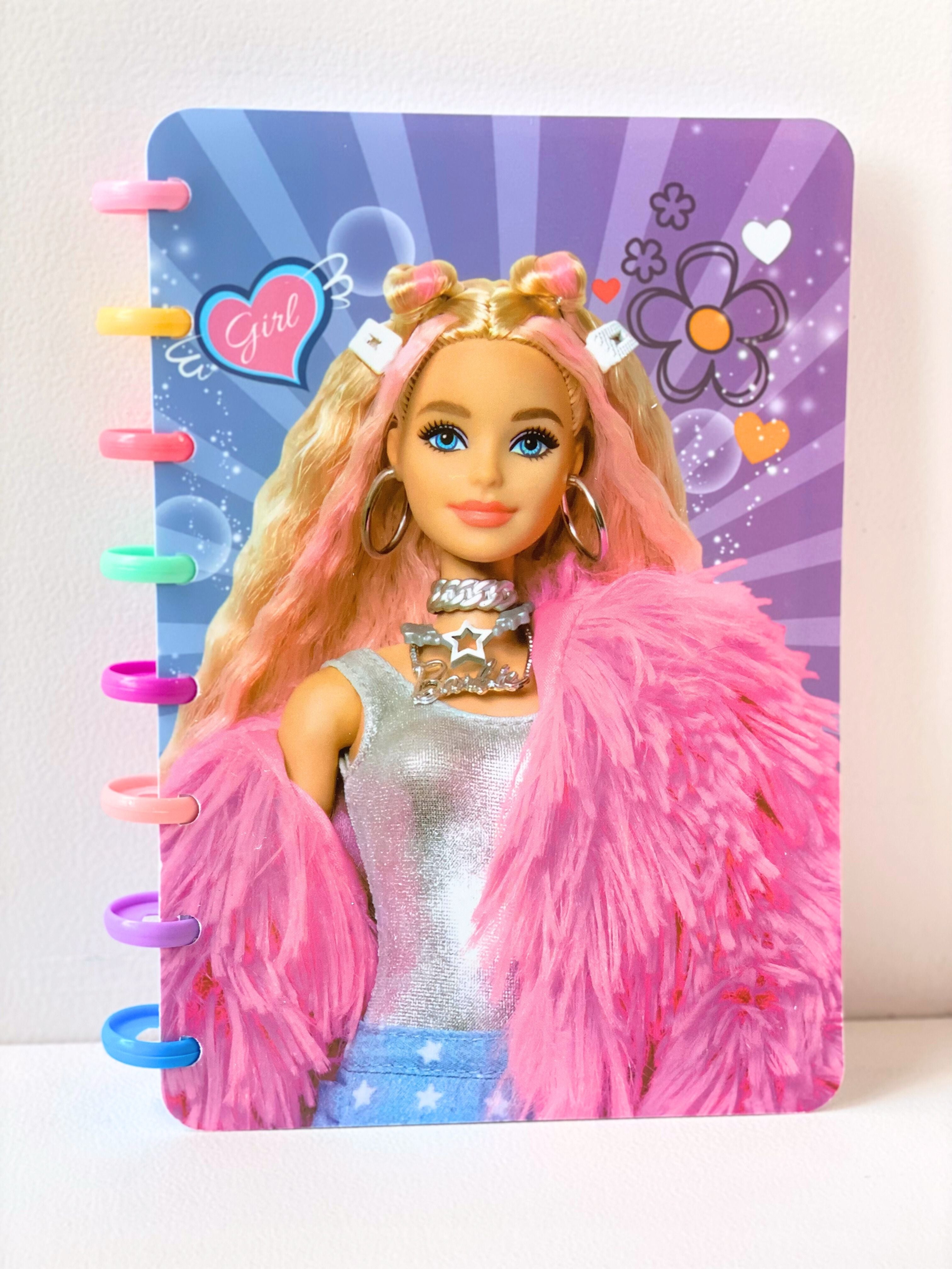 Barbie Rainbow Ring Spiral Notebook – Ruled Pages | A6 Size | Cute School & Stationery Gift
