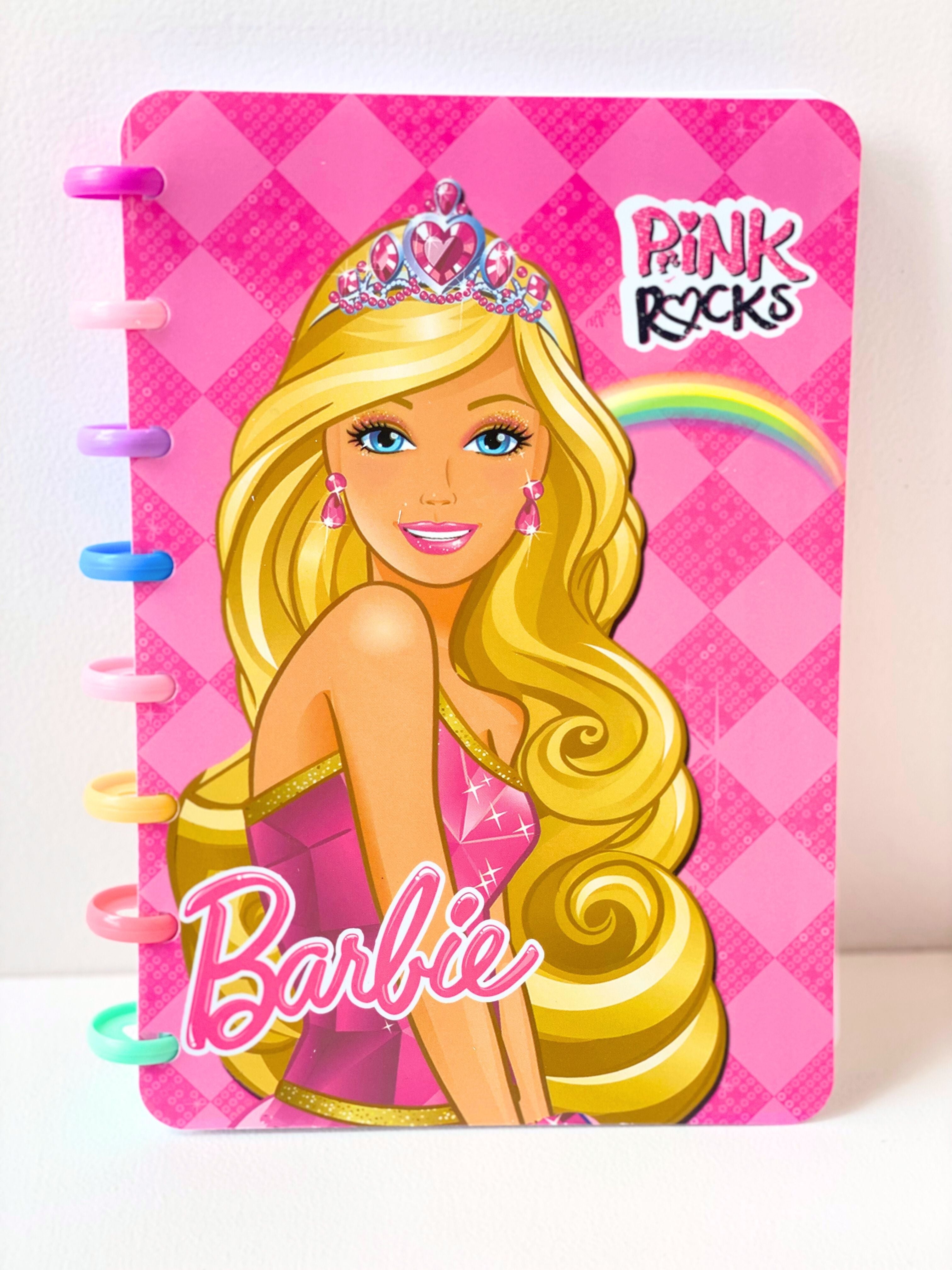 Barbie Rainbow Ring Spiral Notebook – Ruled Pages | A6 Size | Cute School & Stationery Gift