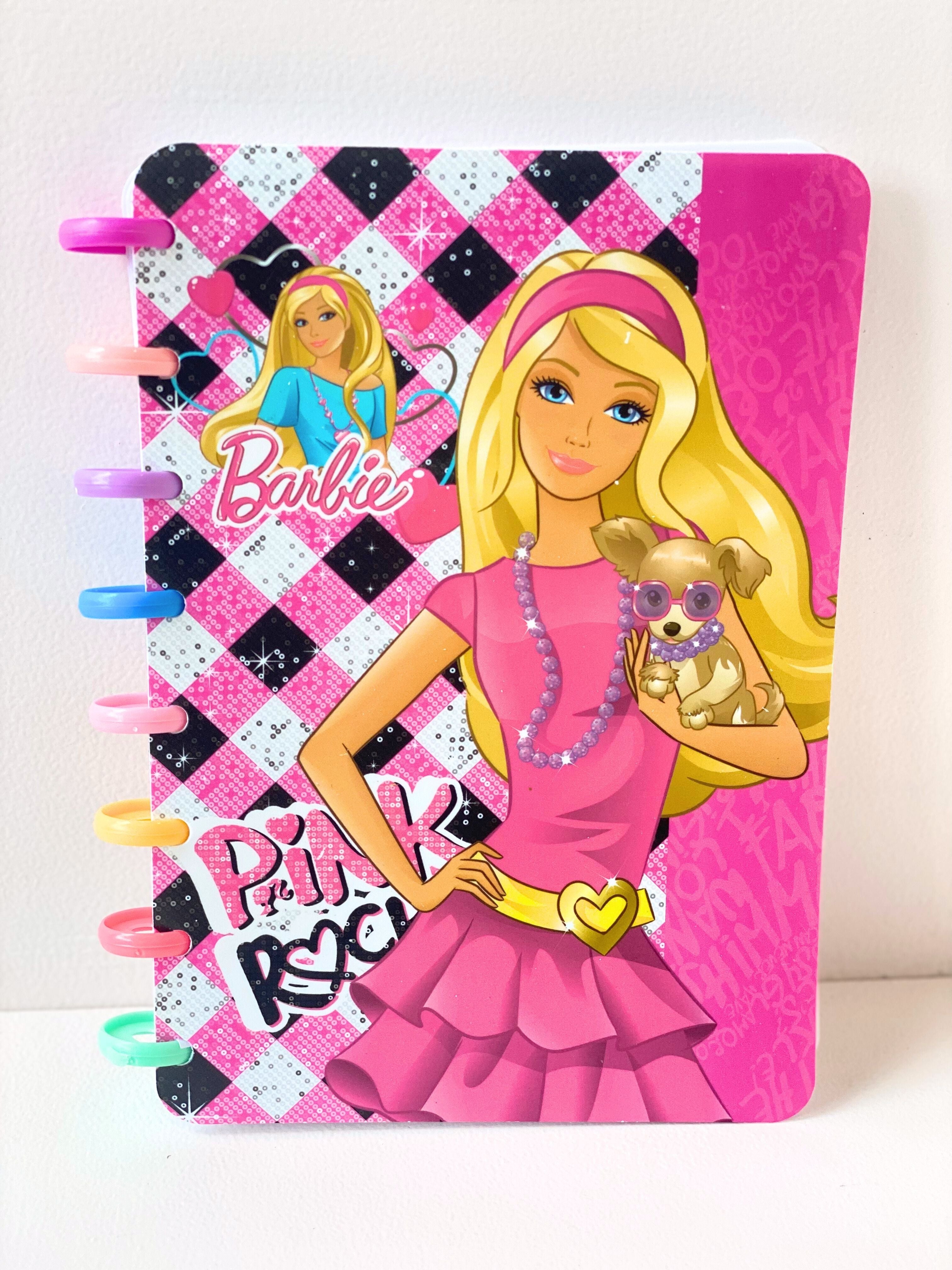 Barbie Rainbow Ring Spiral Notebook – Ruled Pages | A6 Size | Cute School & Stationery Gift
