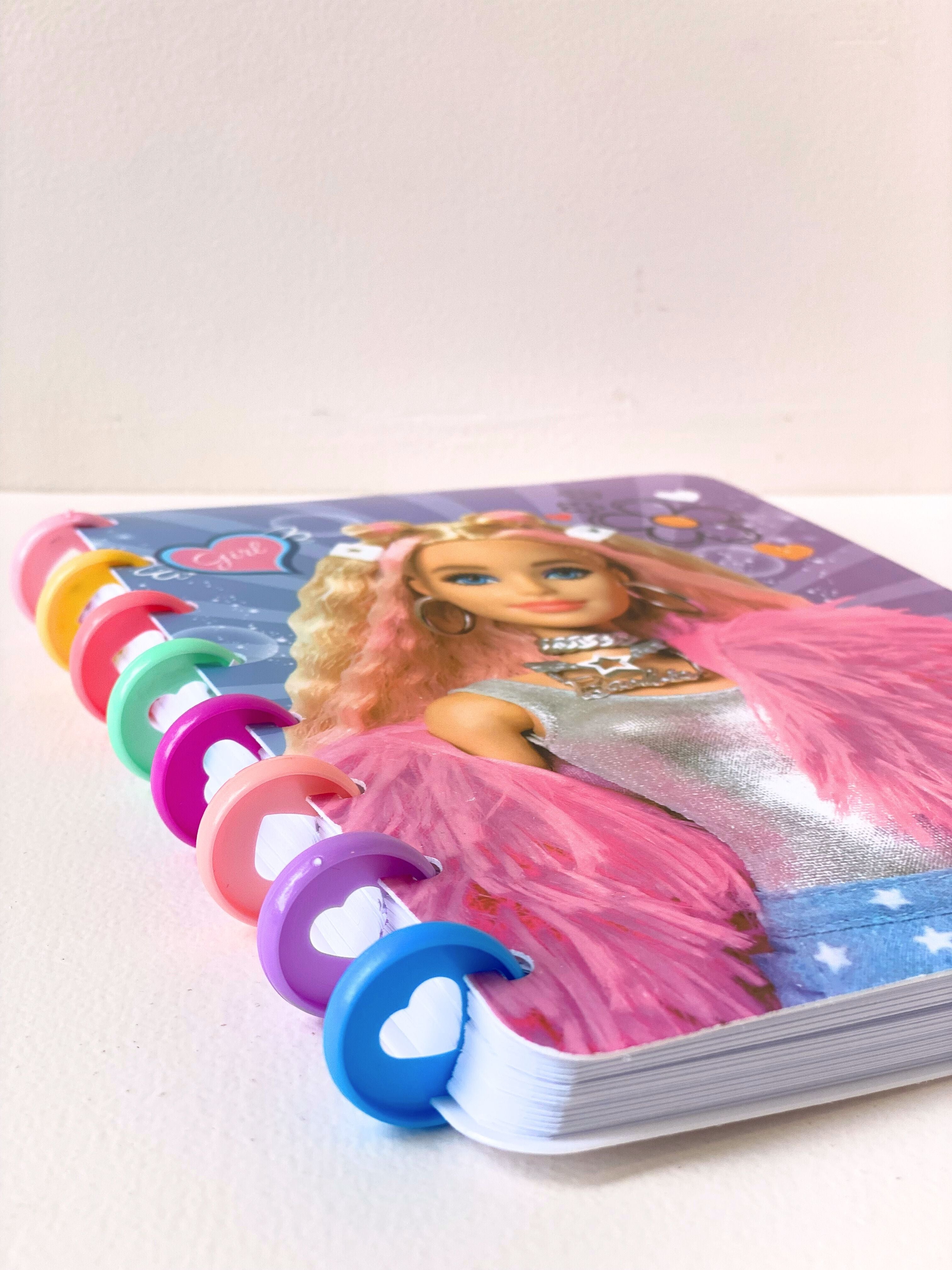 Barbie Rainbow Ring Spiral Notebook – Ruled Pages | A6 Size | Cute School & Stationery Gift