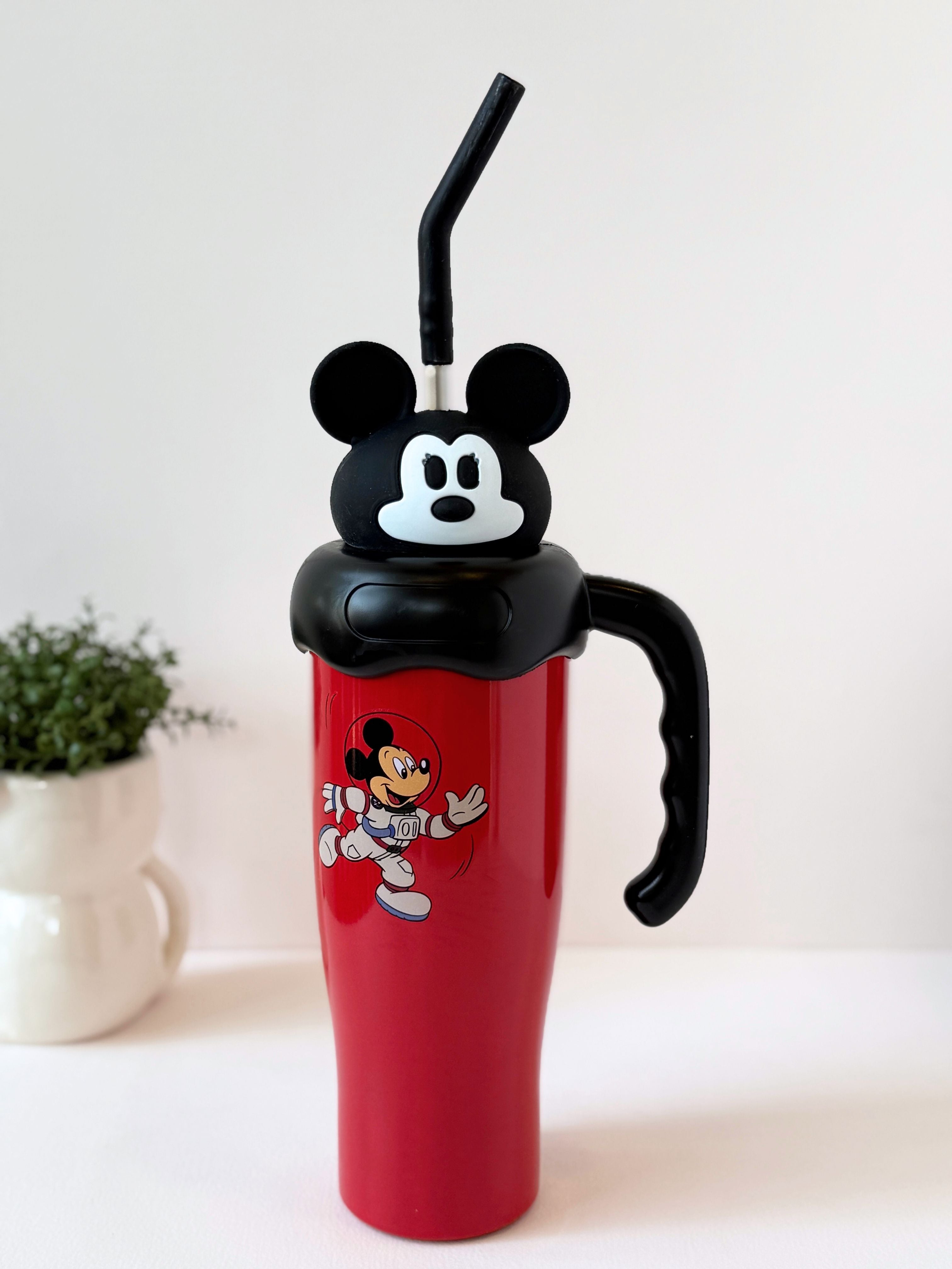 Disney Mickey & Minnie 3D Lid Tumblers – 20 oz Kids Travel Cups with Straw