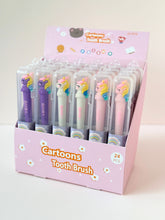 Load image into Gallery viewer, Unicorn Kids Travel Toothbrush – Soft Bristles, Cute Design, with Carrying Case
