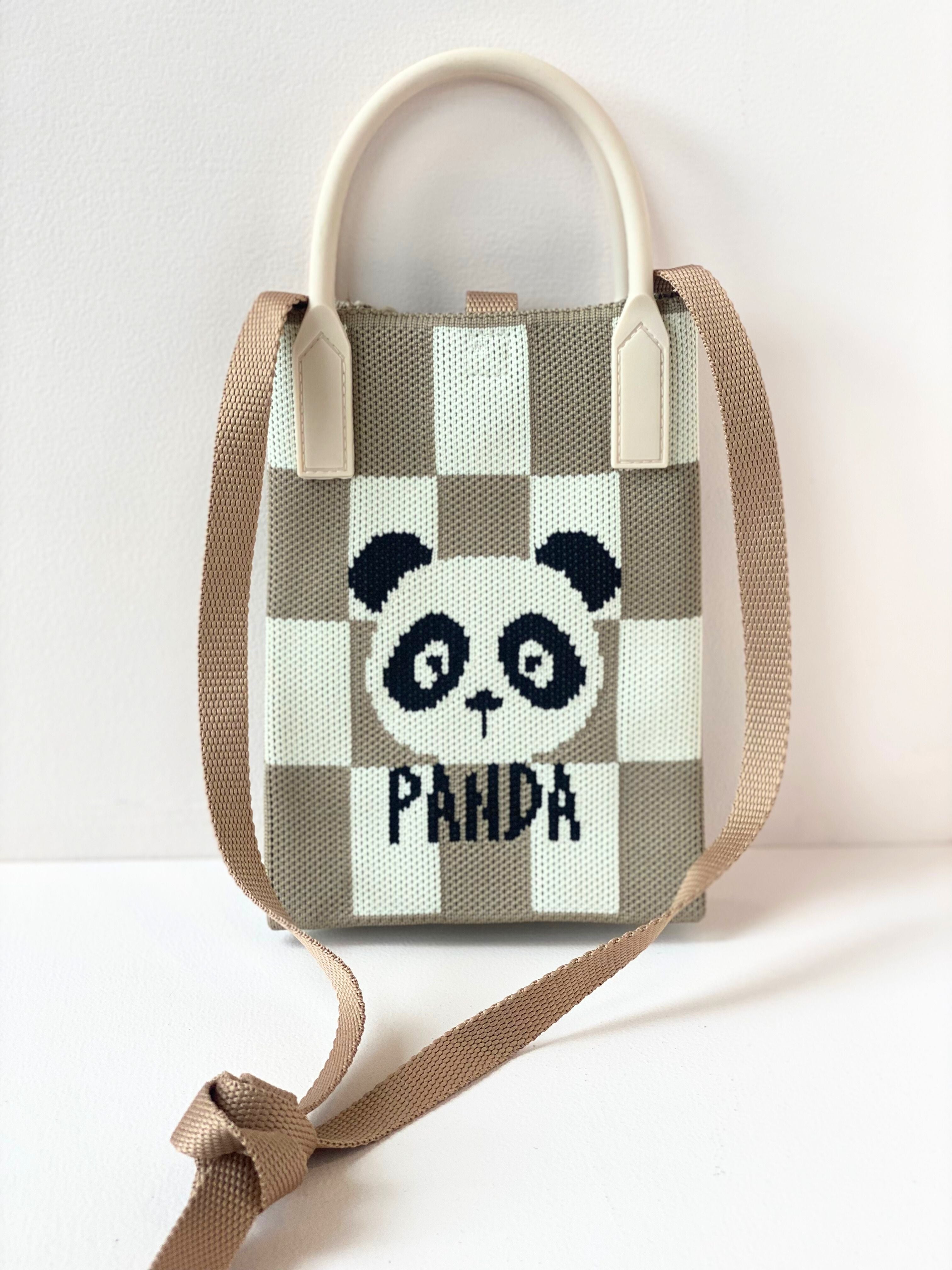 Cute Panda Insulated Bottle Holder Bag with Handle – Reusable & Lightweight