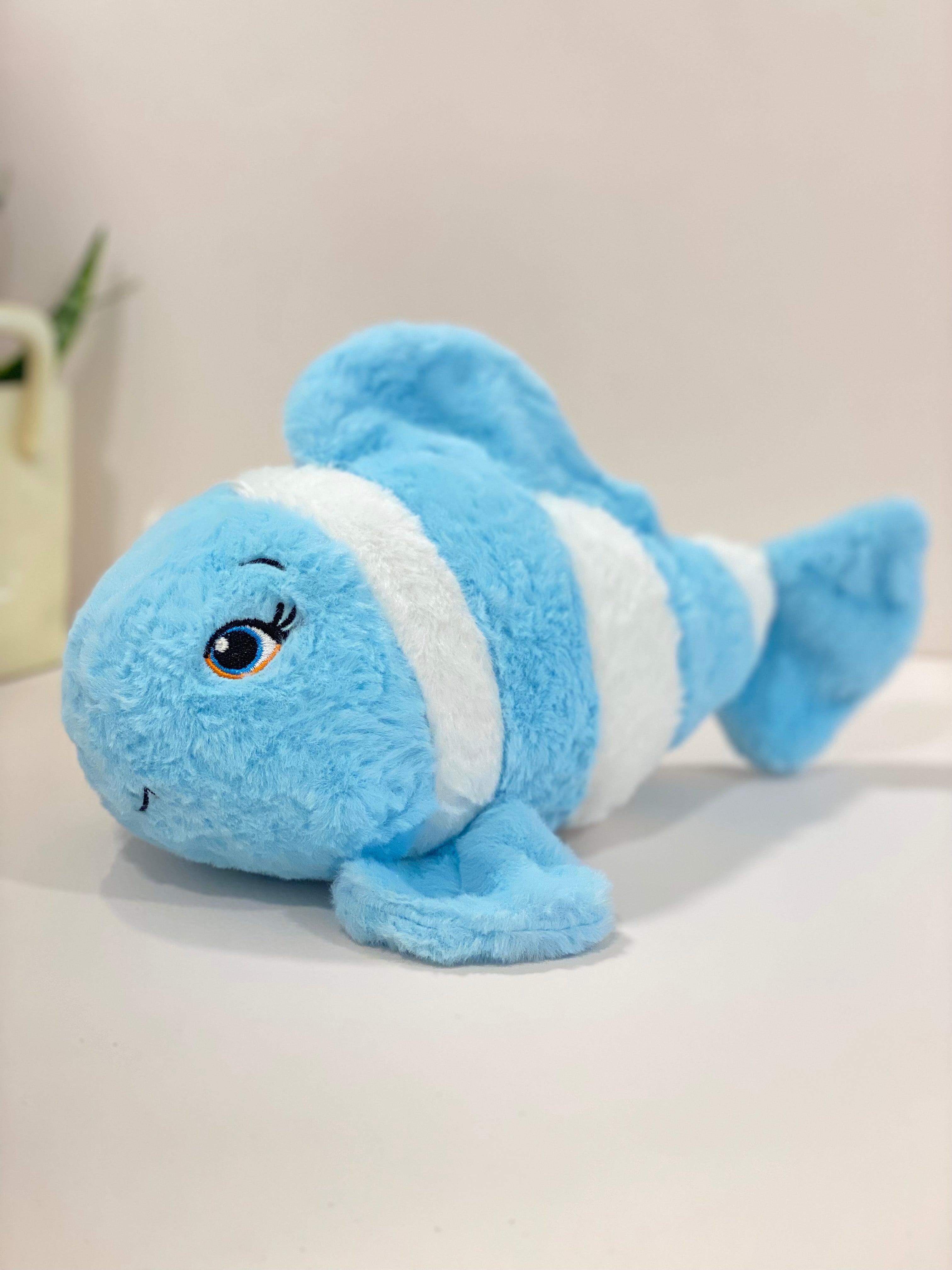 Cute Pink Clownfish Soft Toy – Plush Fish Stuffed Animal for Kids & Baby Room Decor