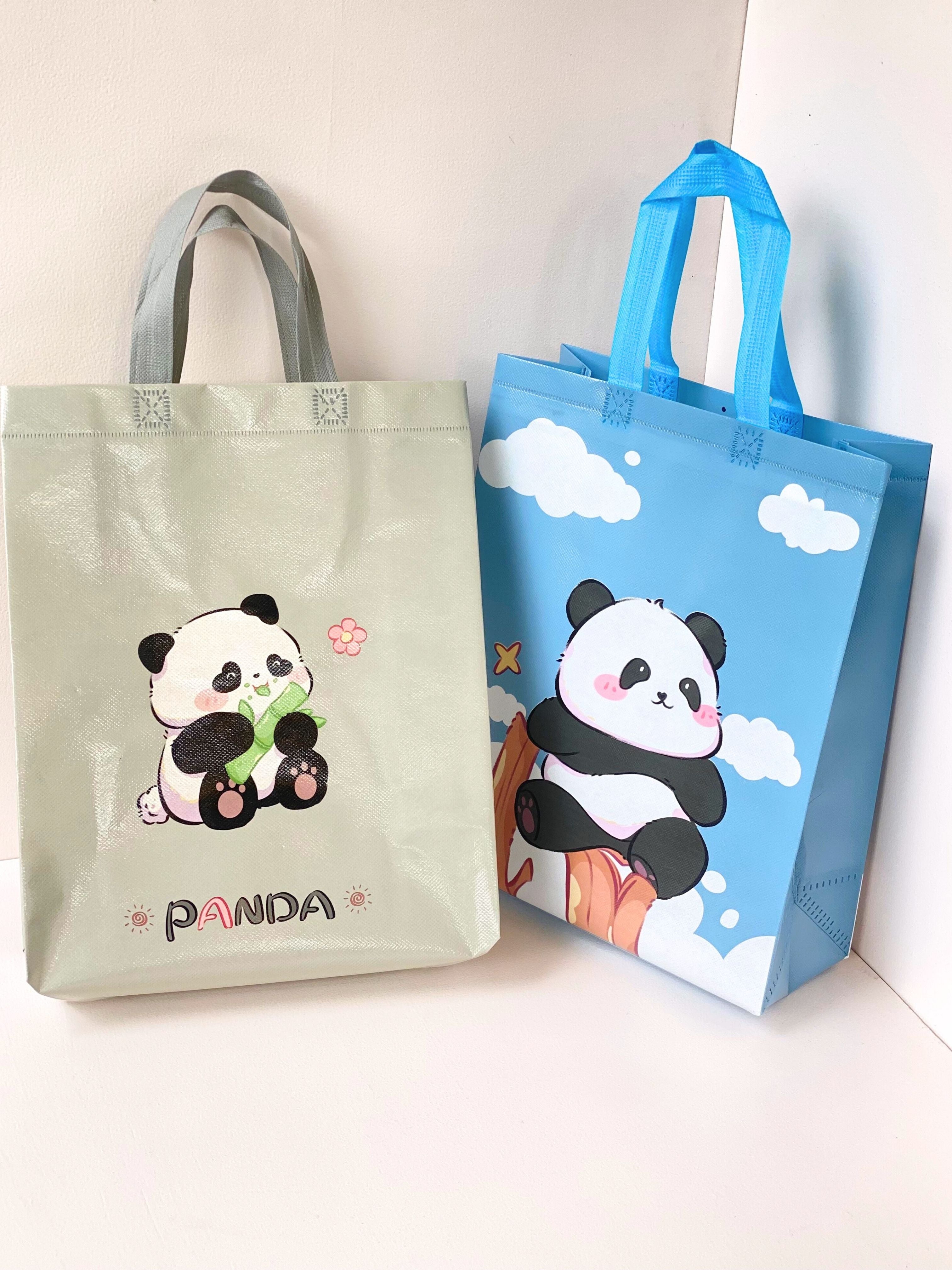 Cute Panda Print Gift Bags – Eco-Friendly Tote for Kids | Reusable Non-Woven Carry Bag