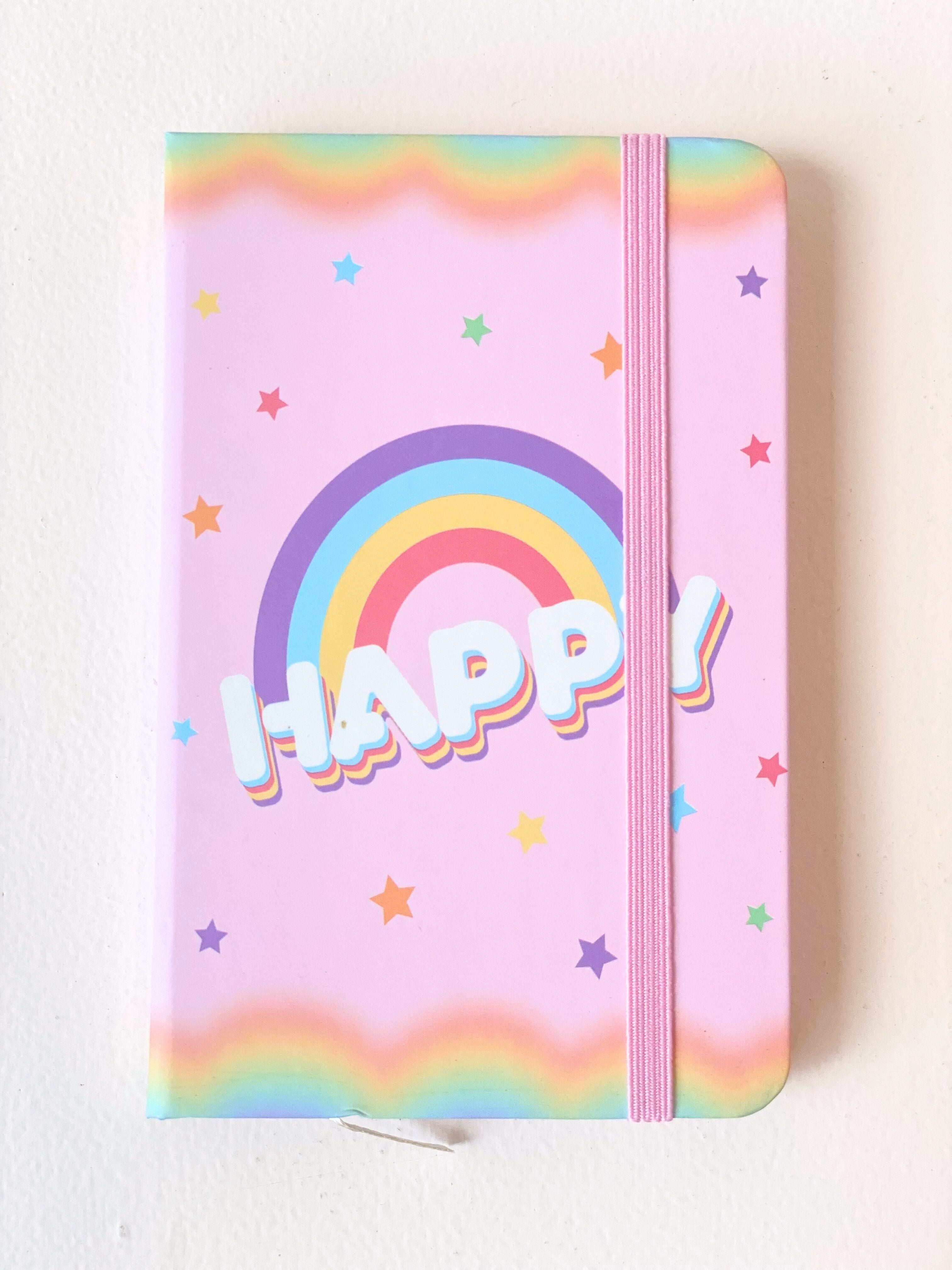 A6 Rainbow-Themed Pocket Notebooks – Pastel Cute Journals for Kids & Adults