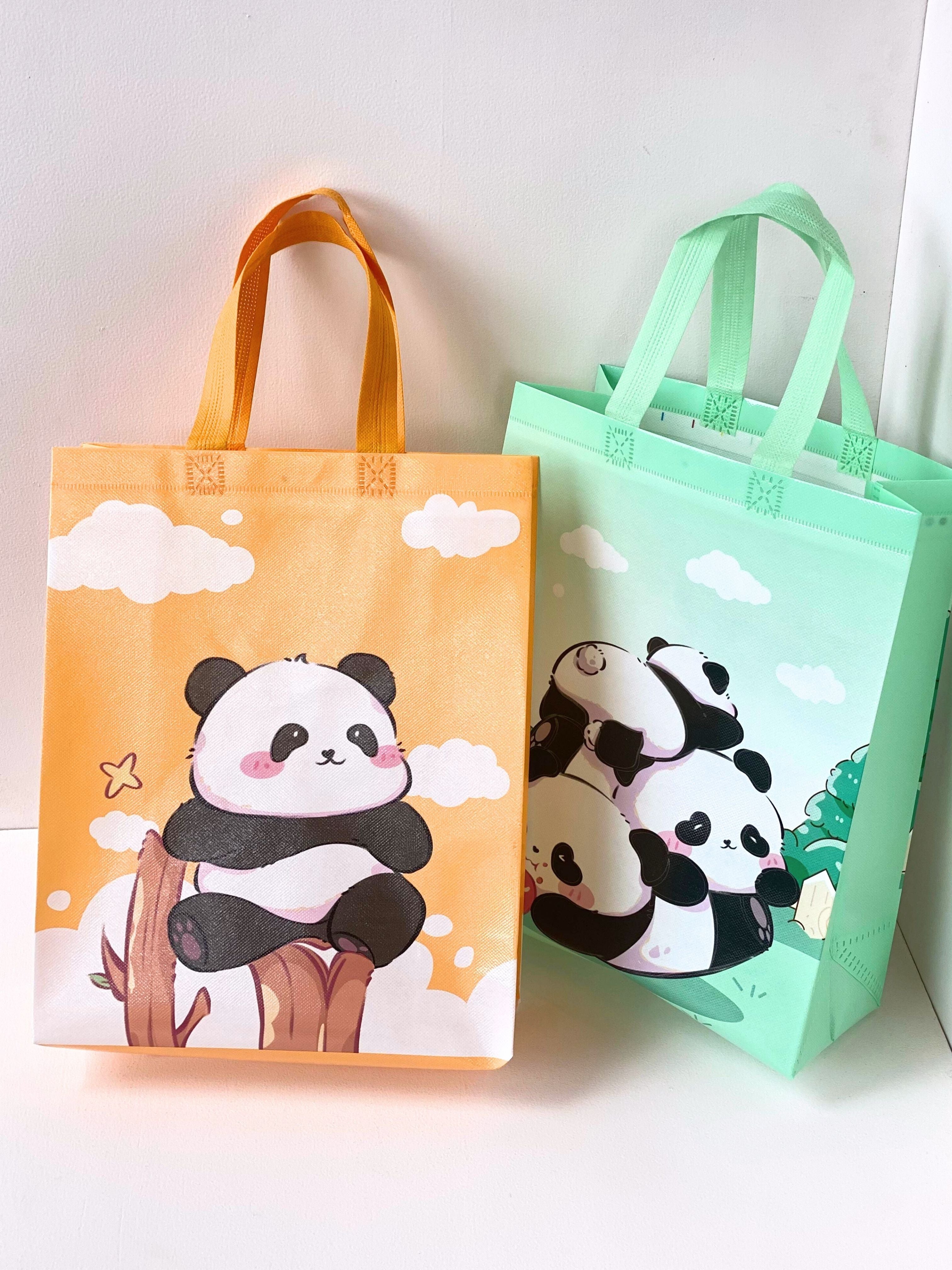 Cute Panda Print Gift Bags – Eco-Friendly Tote for Kids | Reusable Non-Woven Carry Bag
