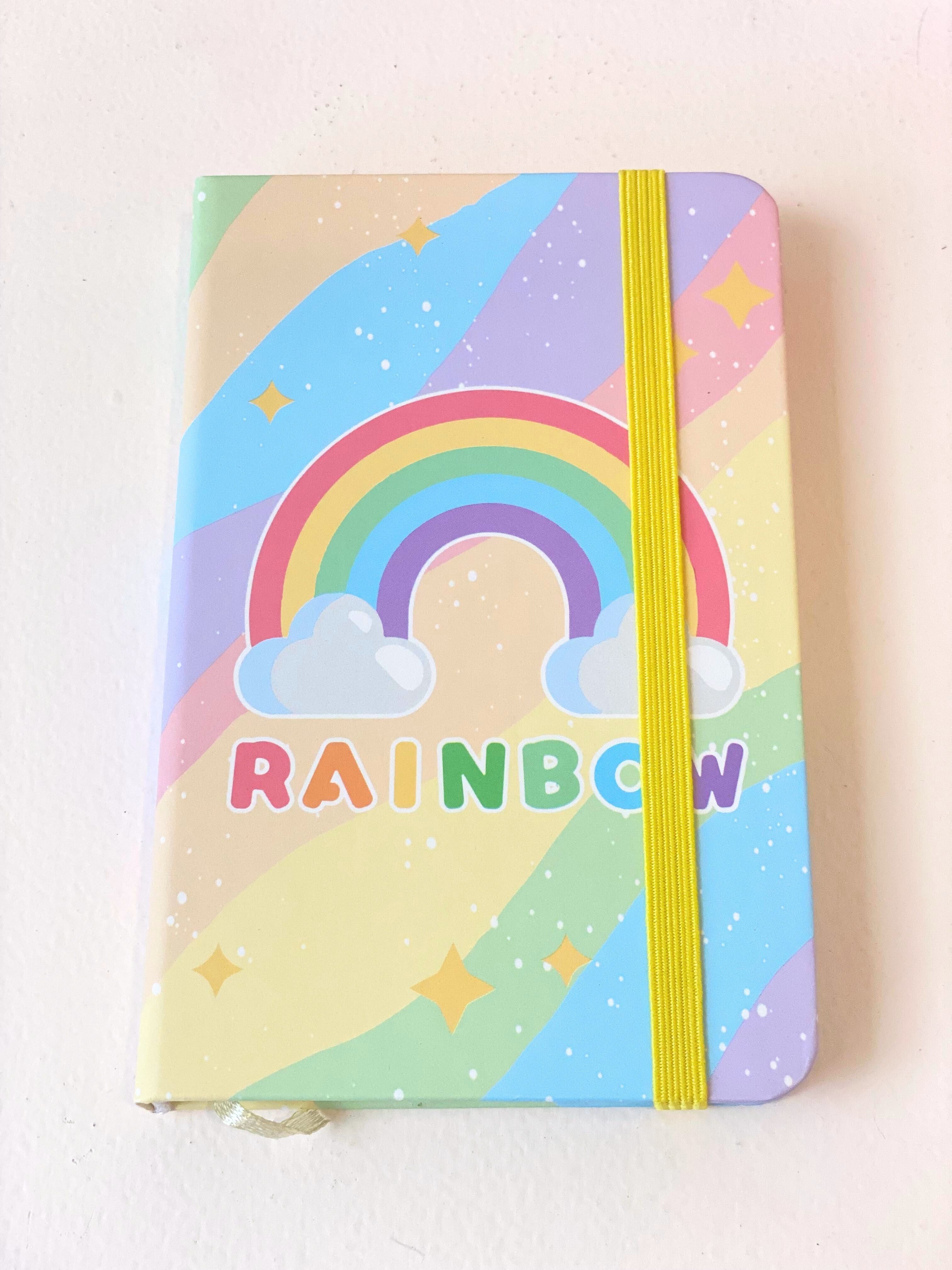 A6 Rainbow-Themed Pocket Notebooks – Pastel Cute Journals for Kids & Adults