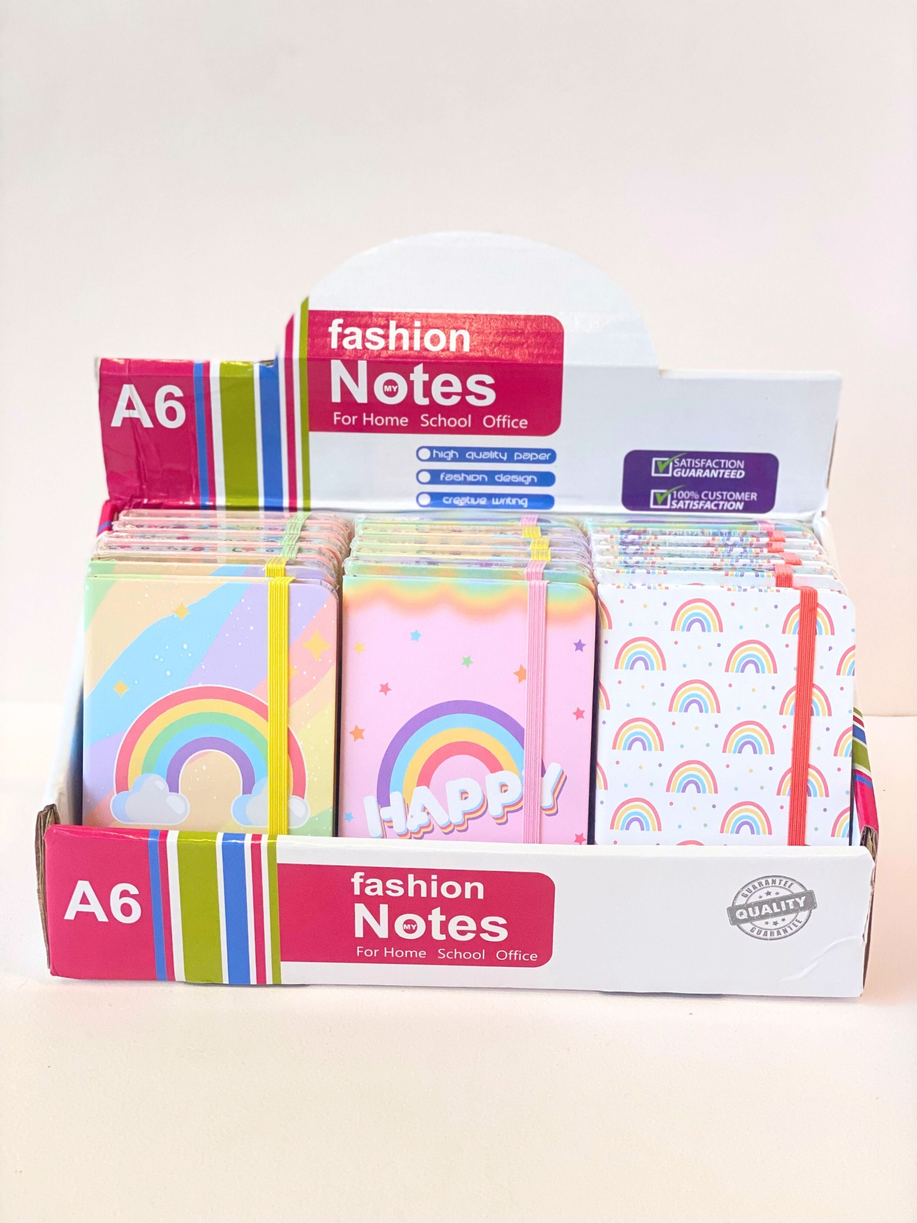 A6 Rainbow-Themed Pocket Notebooks – Pastel Cute Journals for Kids & Adults