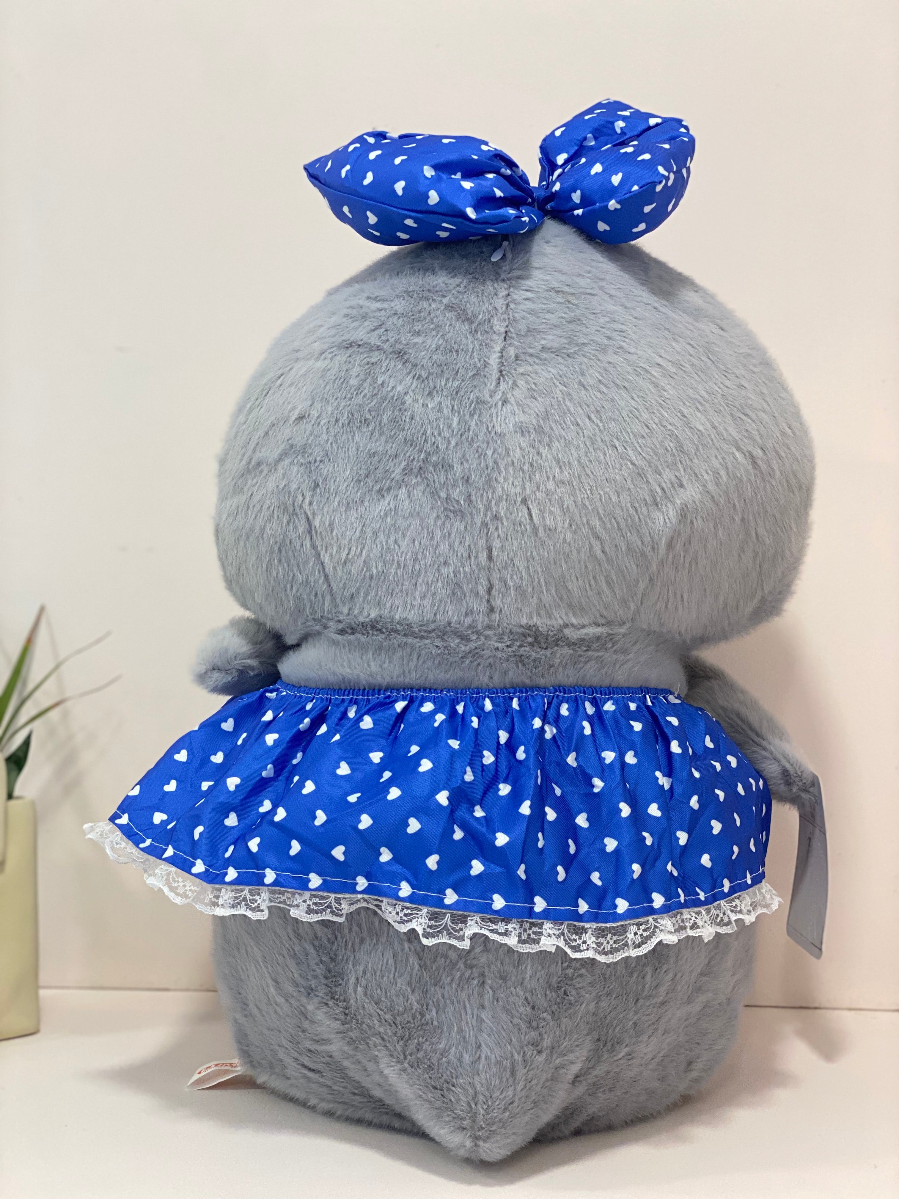 Cute Penguin Plush with Blue Bow and Skirt | Soft Stuffed Animal Doll for Girls and Kids