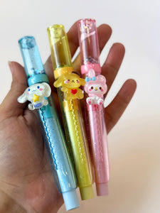 Kawaii Character Glitter Liquid Push Eraser