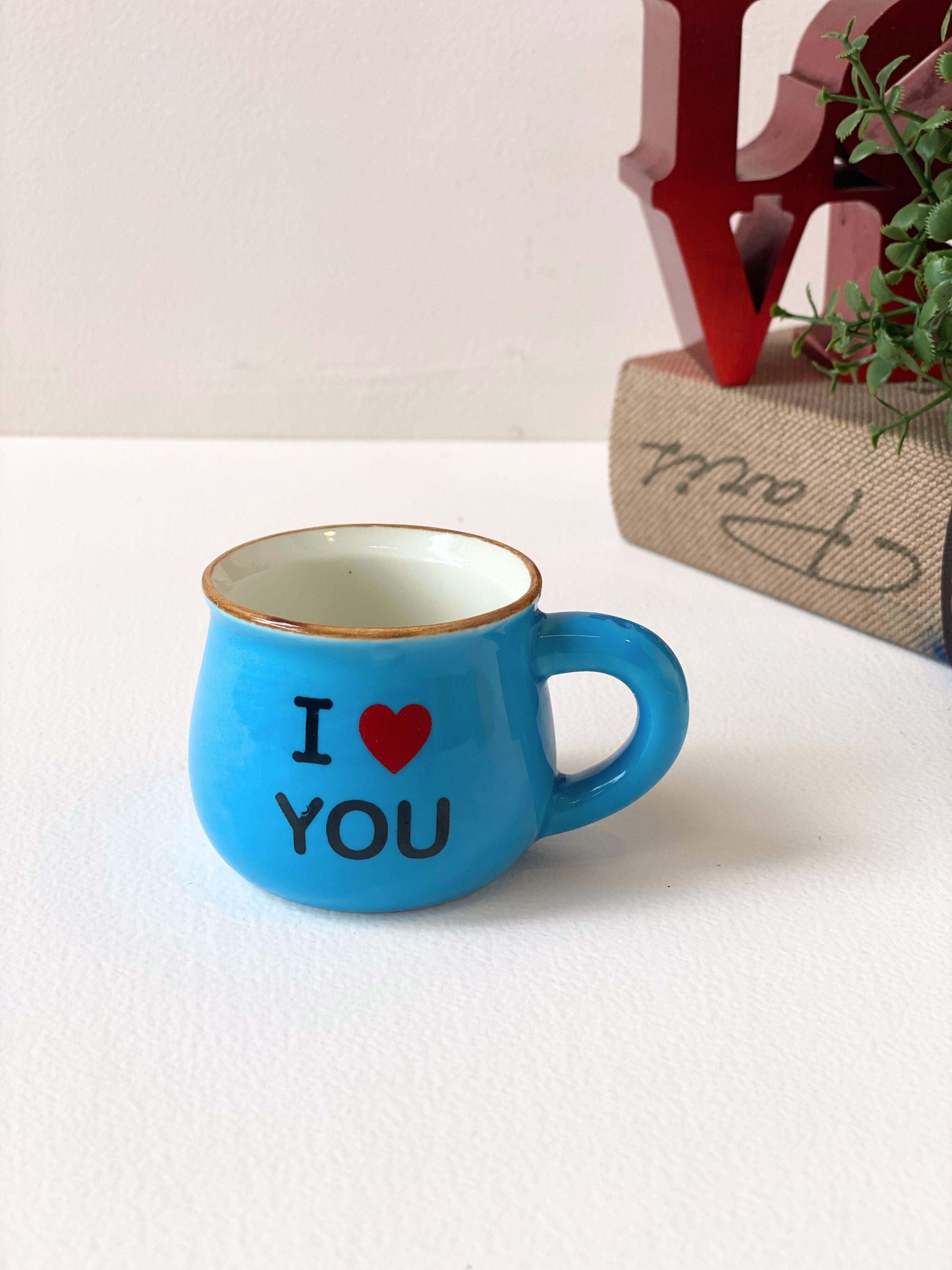 Mini "I ❤️ YOU" Ceramic Mugs – Cute Colorful Gifting Cups