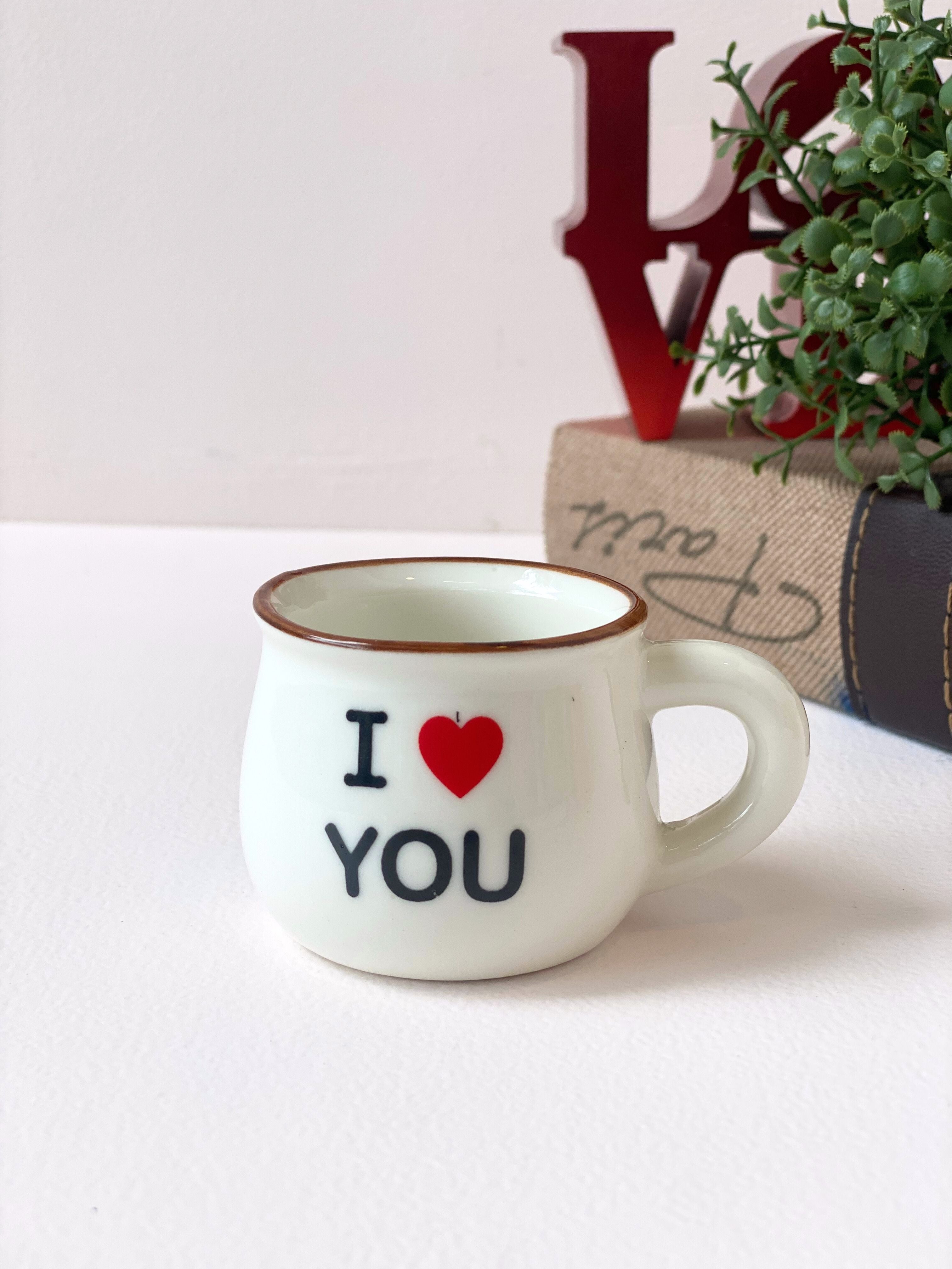 Mini "I ❤️ YOU" Ceramic Mugs – Cute Colorful Gifting Cups