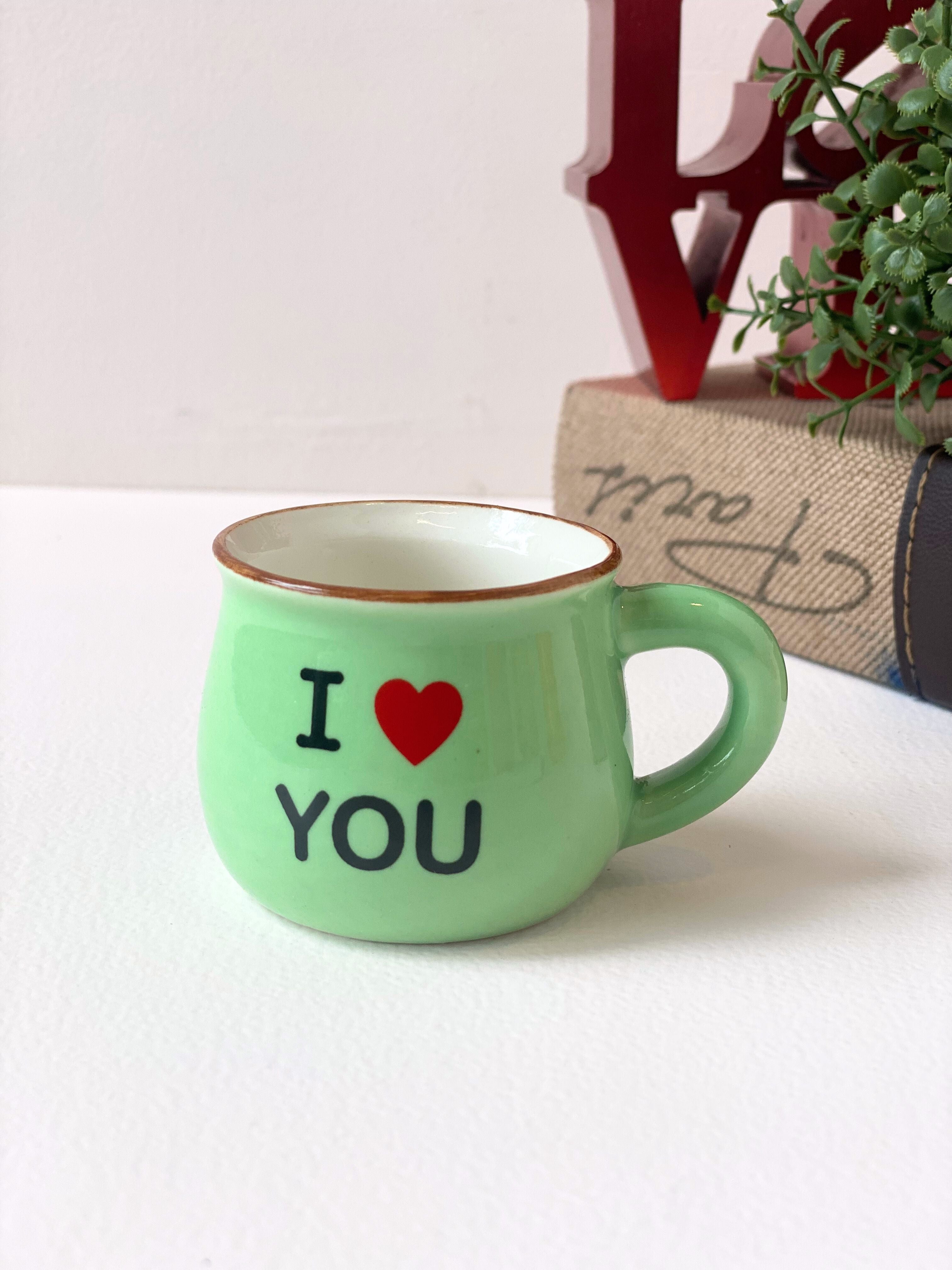 Mini "I ❤️ YOU" Ceramic Mugs – Cute Colorful Gifting Cups