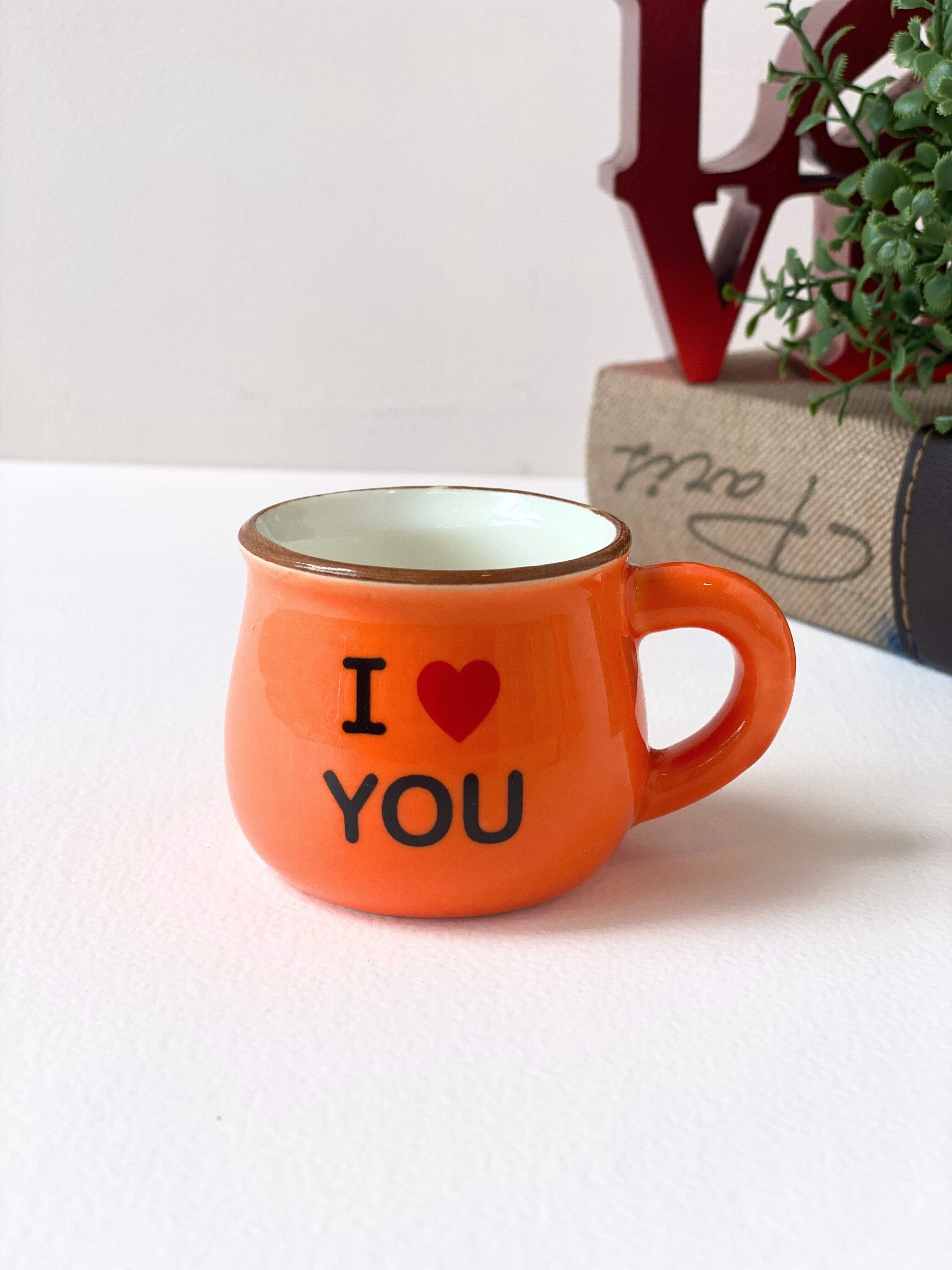 Mini "I ❤️ YOU" Ceramic Mugs – Cute Colorful Gifting Cups