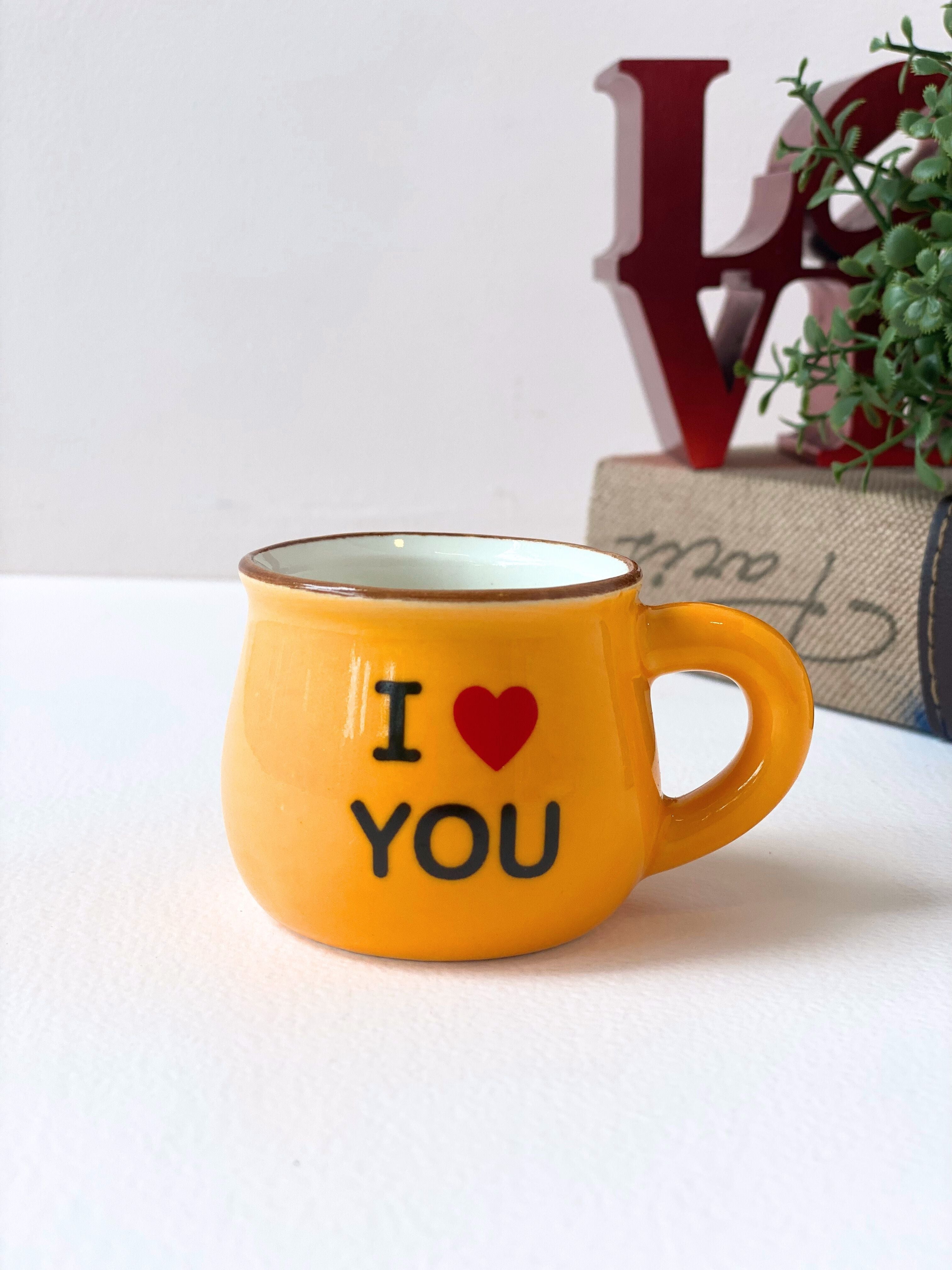 Mini "I ❤️ YOU" Ceramic Mugs – Cute Colorful Gifting Cups