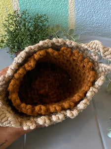 Macrame Organicer Basket -          Set Of 2