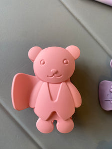 Colourful Cute Bear Matte Hair Clips