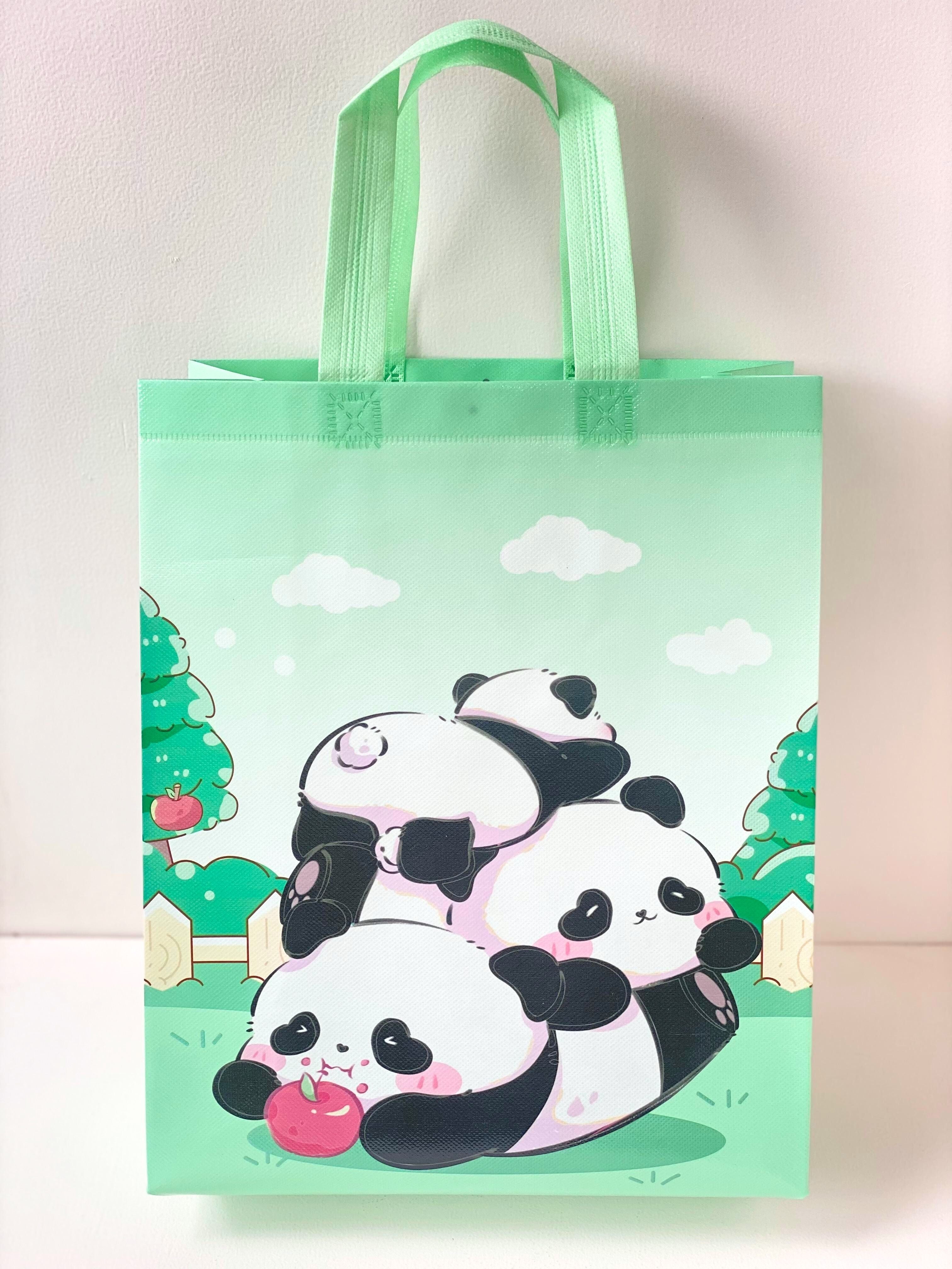 Cute Panda Print Gift Bags – Eco-Friendly Tote for Kids | Reusable Non-Woven Carry Bag